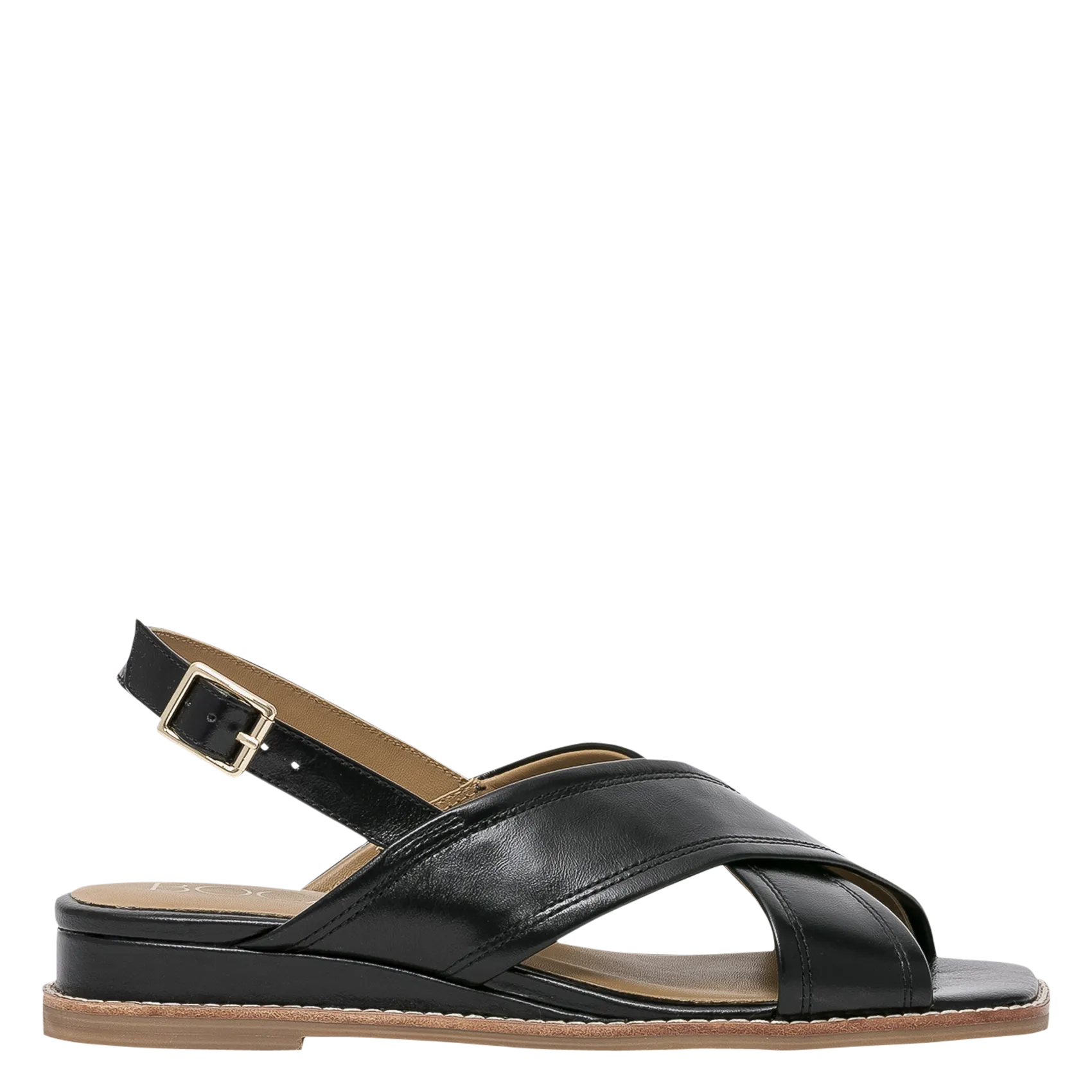 Sandales à talon en cuir Noir GENNY