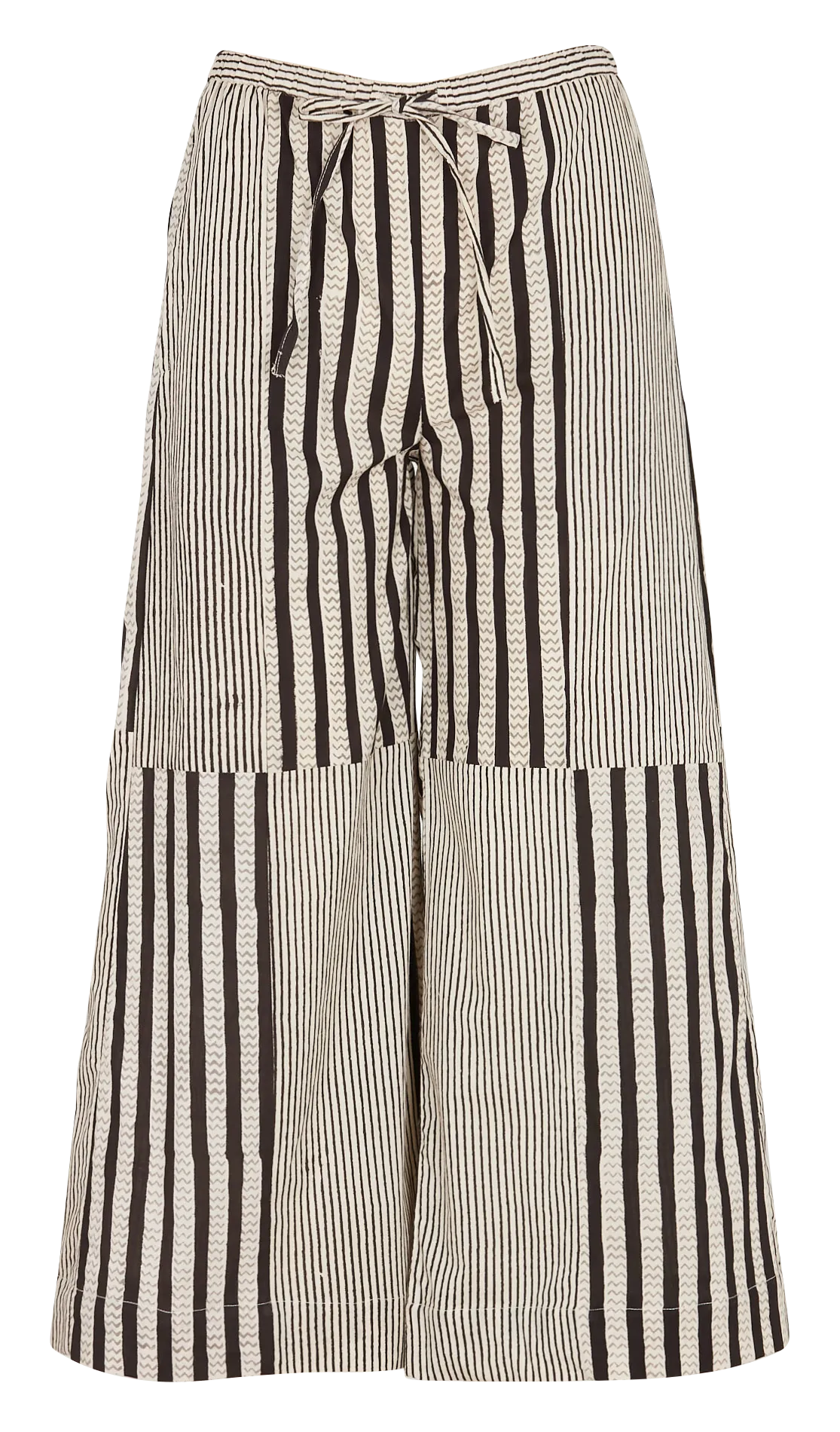 Pantalon large en coton Noir SHIVA