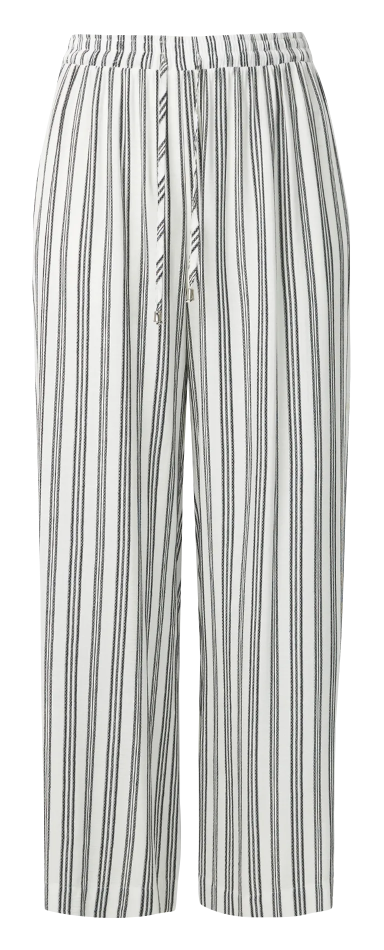 Pantalon droit taille haute à rayures Multicolore