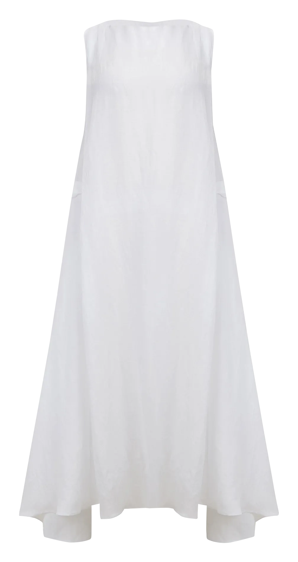 Robe longue col rond Blanc