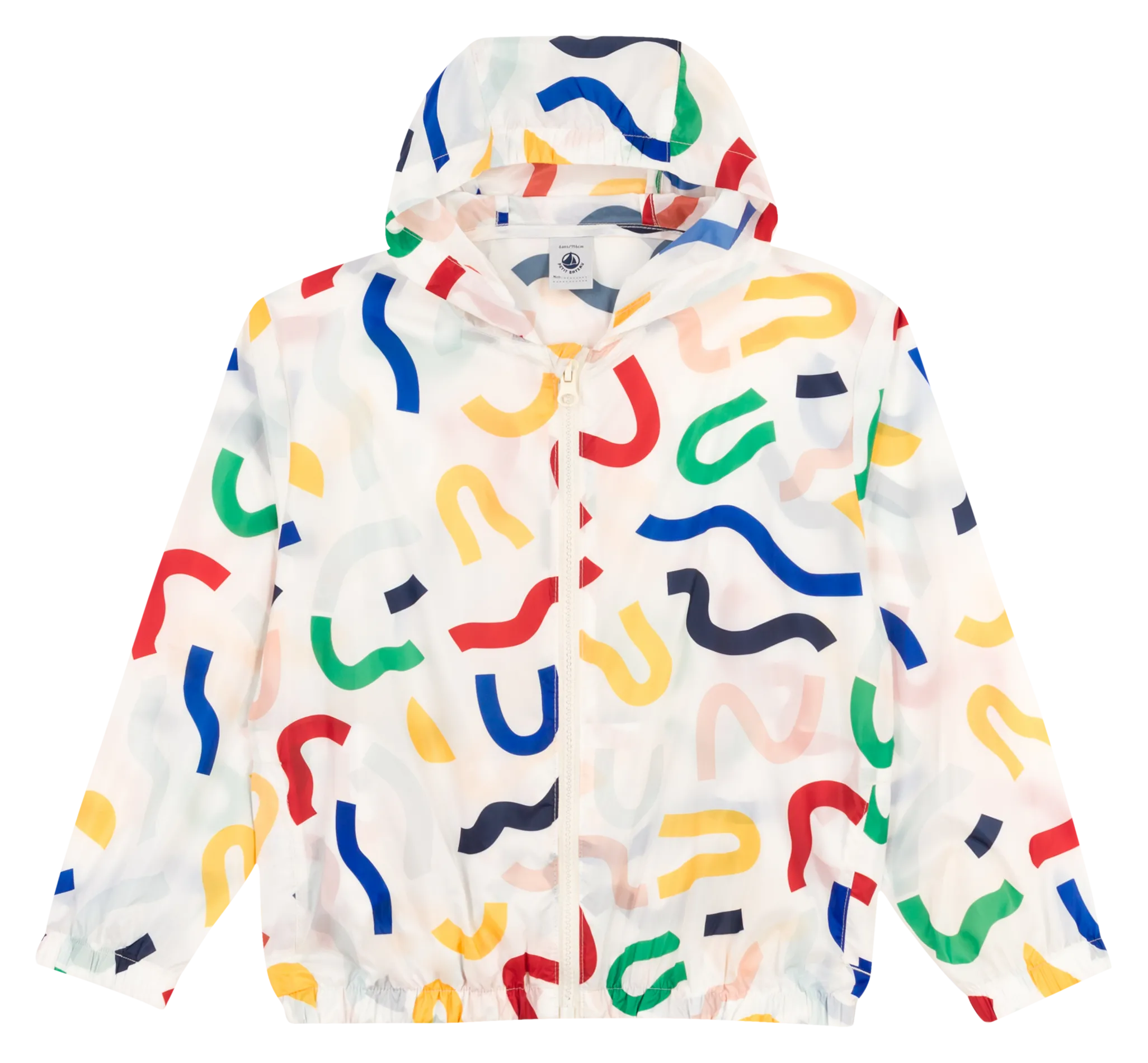 Coupe-vent imprimé à capuche Multicolore