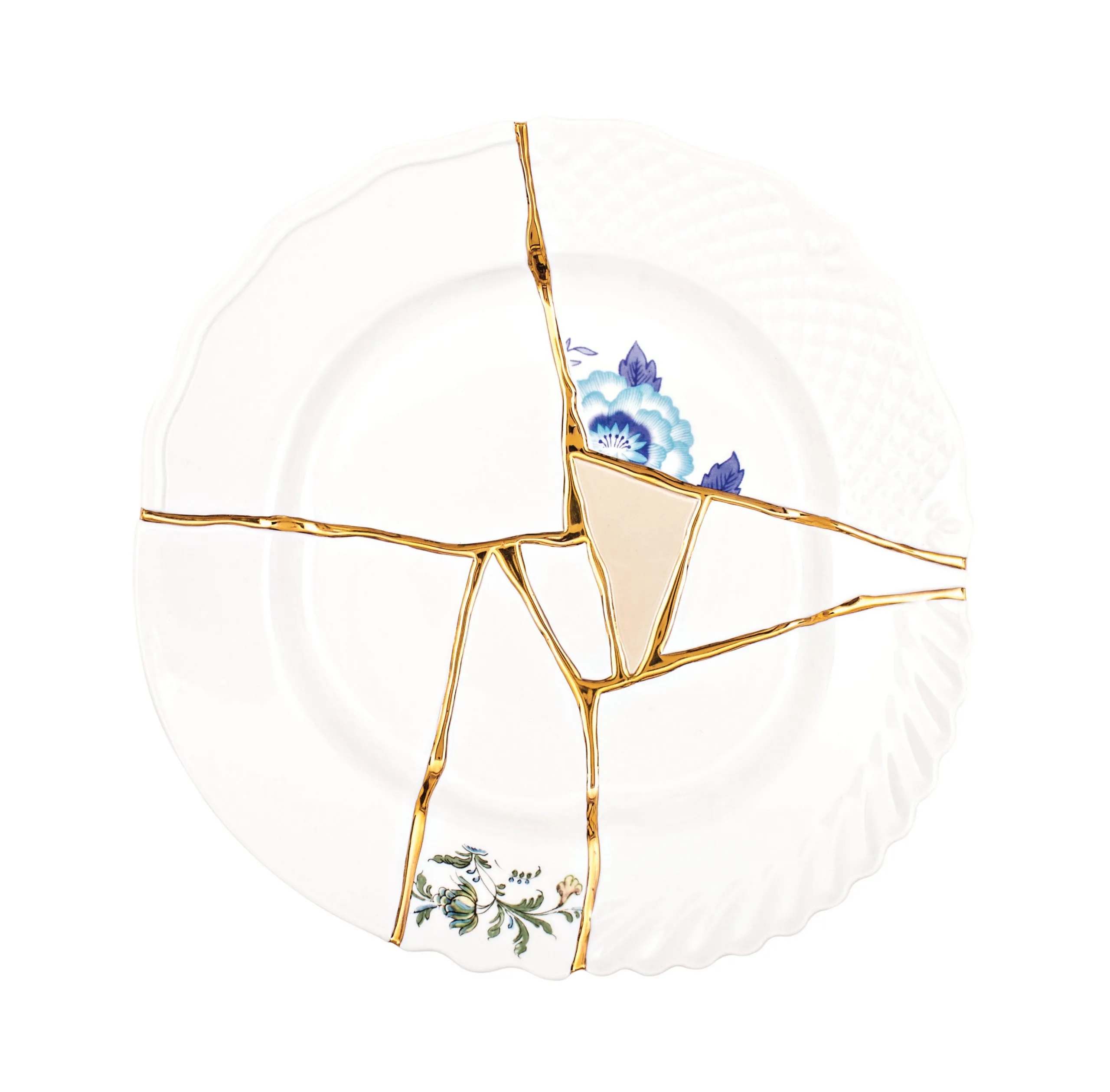 Assiette céramique Blanc KINTSUGI