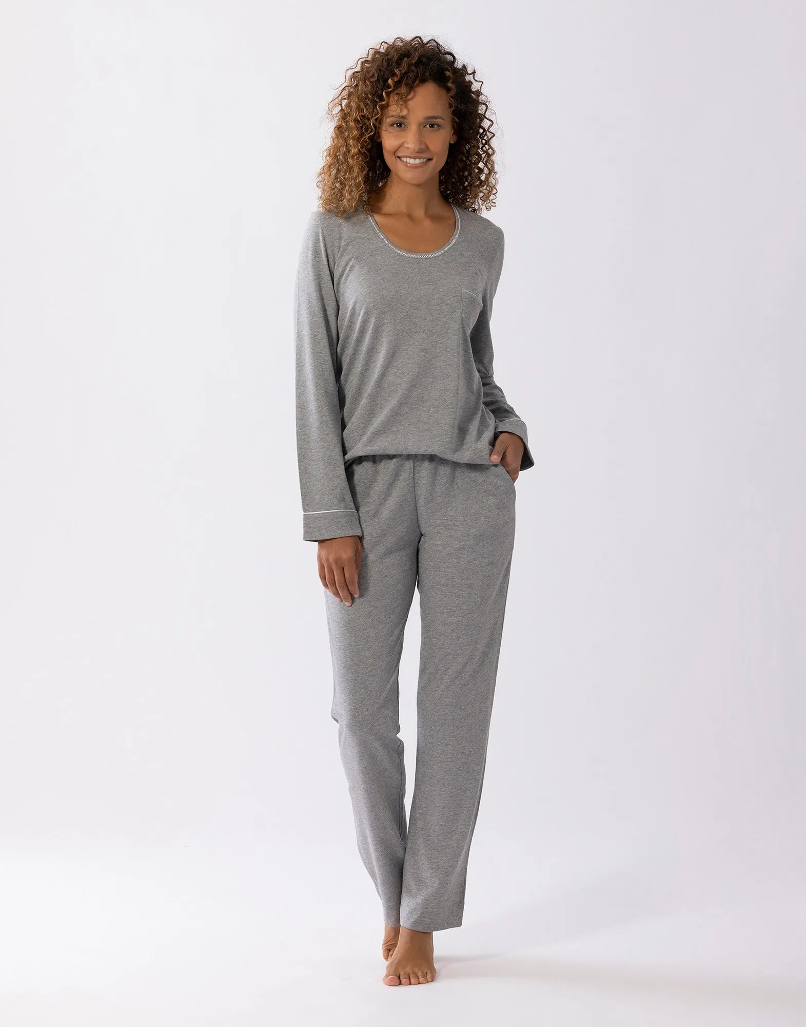 Pyjama en coton modal Gris INTEMP A02