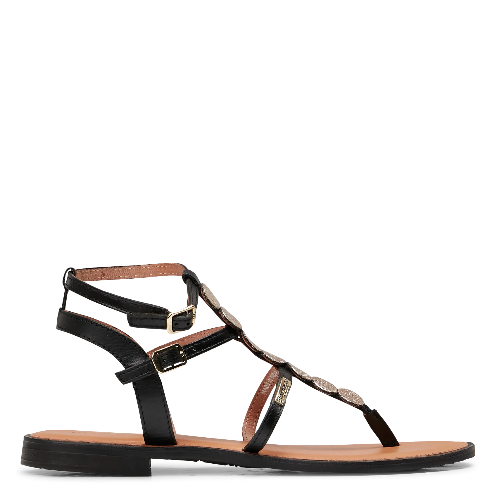 Sandales plates en cuir Blanc HORELIA