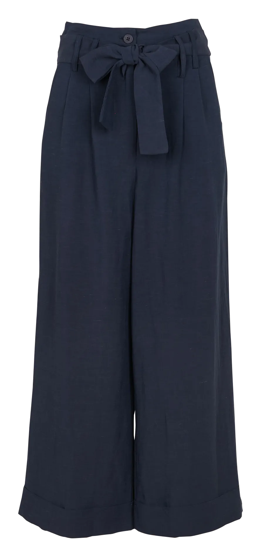 Pantalon ample taille haute Bleu
