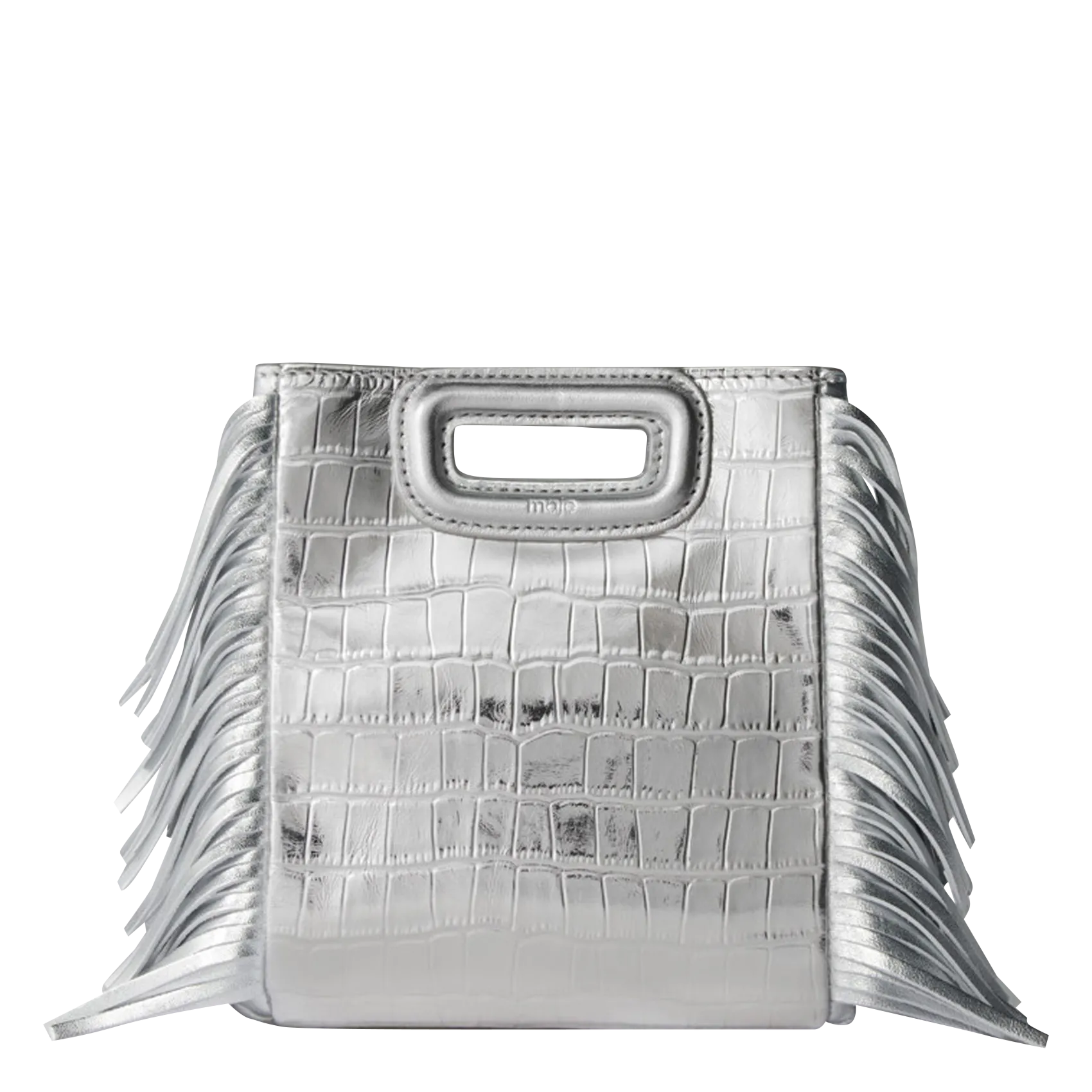 Sac bandoulière métallisé Argent M MINI