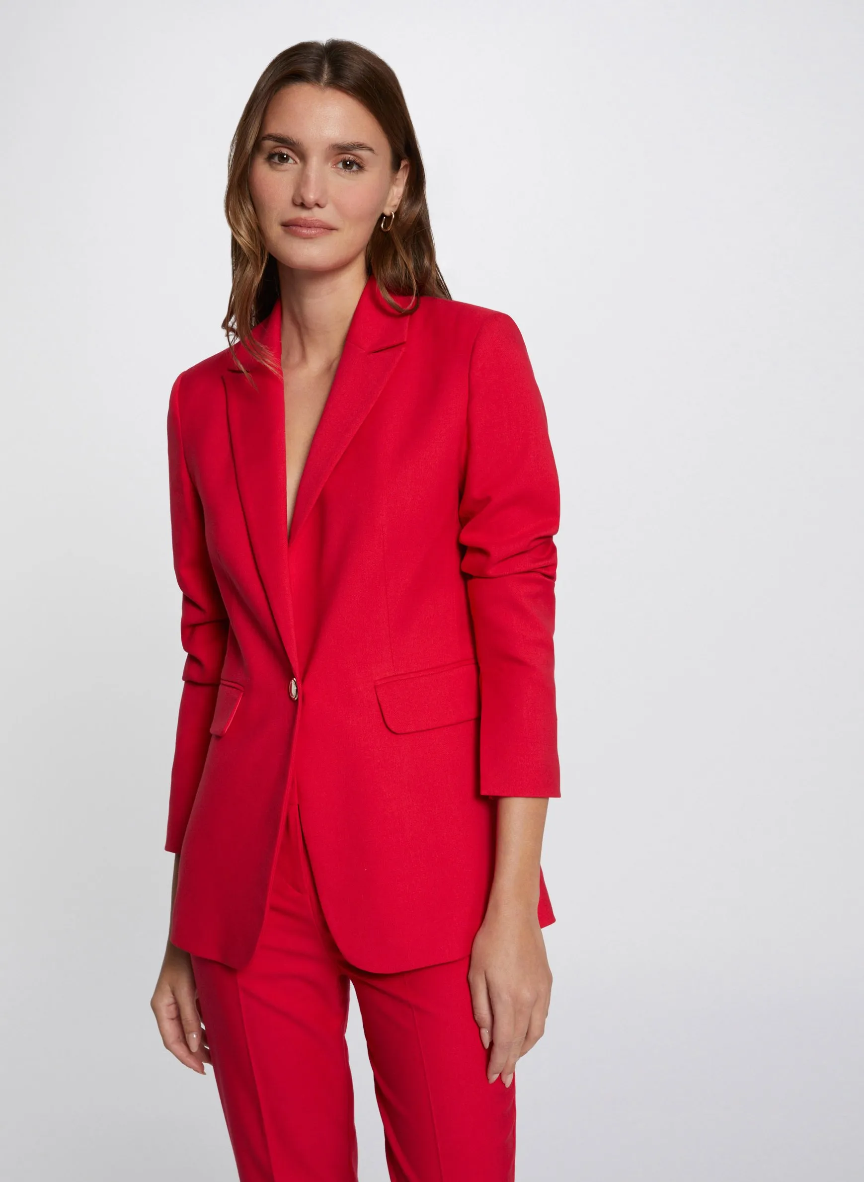 Blazer cintré boutonné Rouge 241-VEBY.F