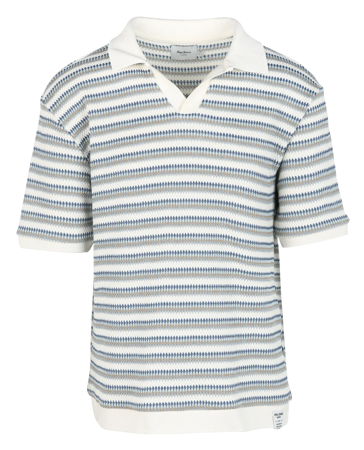 Pull à vol revers en coton maillé Beige MOONLIGHT