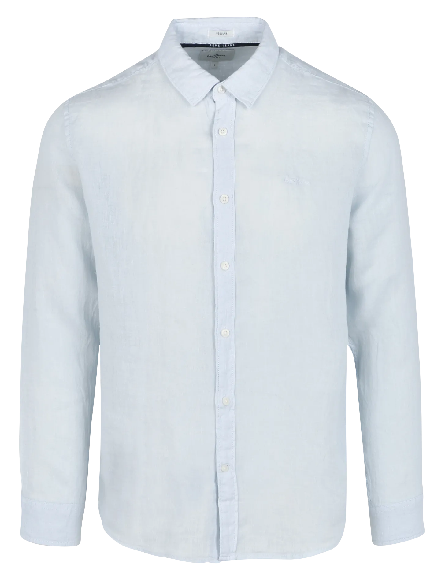 Chemise col classique regular-fit en lin Bleu PAYTTON