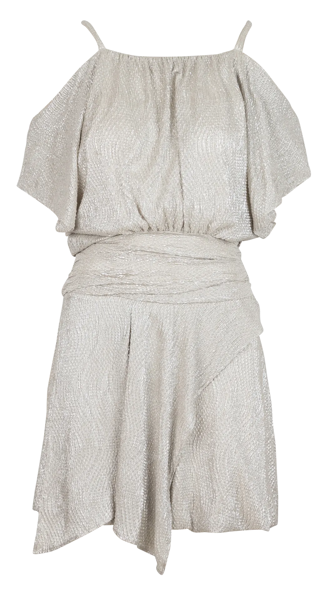 Robe courte métallisée Blanc SIRANNE