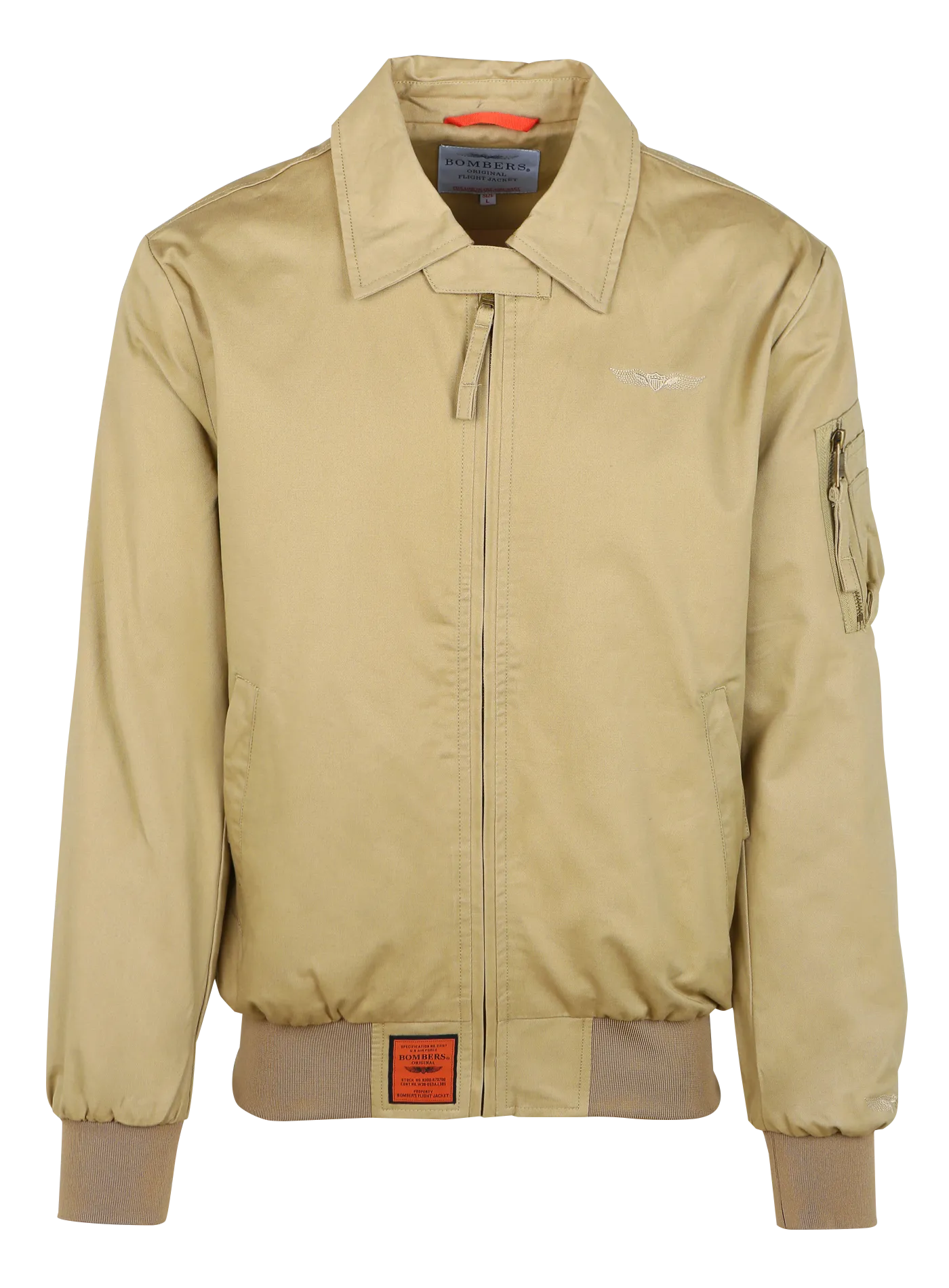 Veste zippée à bords-côtes en coton Beige HUMMING