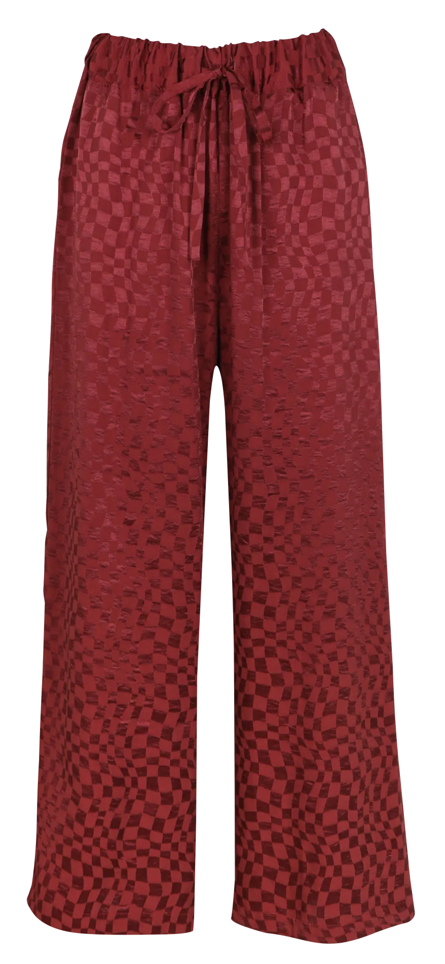 Pantalon large à taille haute Rouge METALO