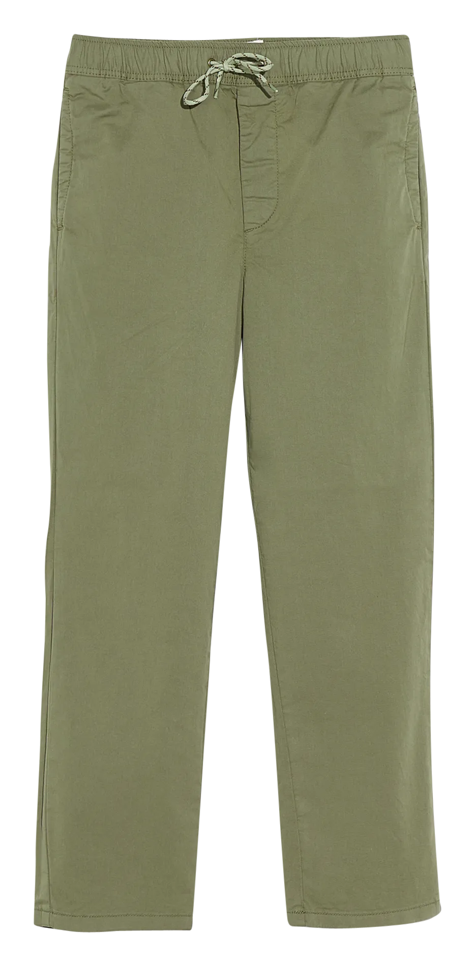 Pantalon droit taille haute en coton mélangé Kaki PHAREL