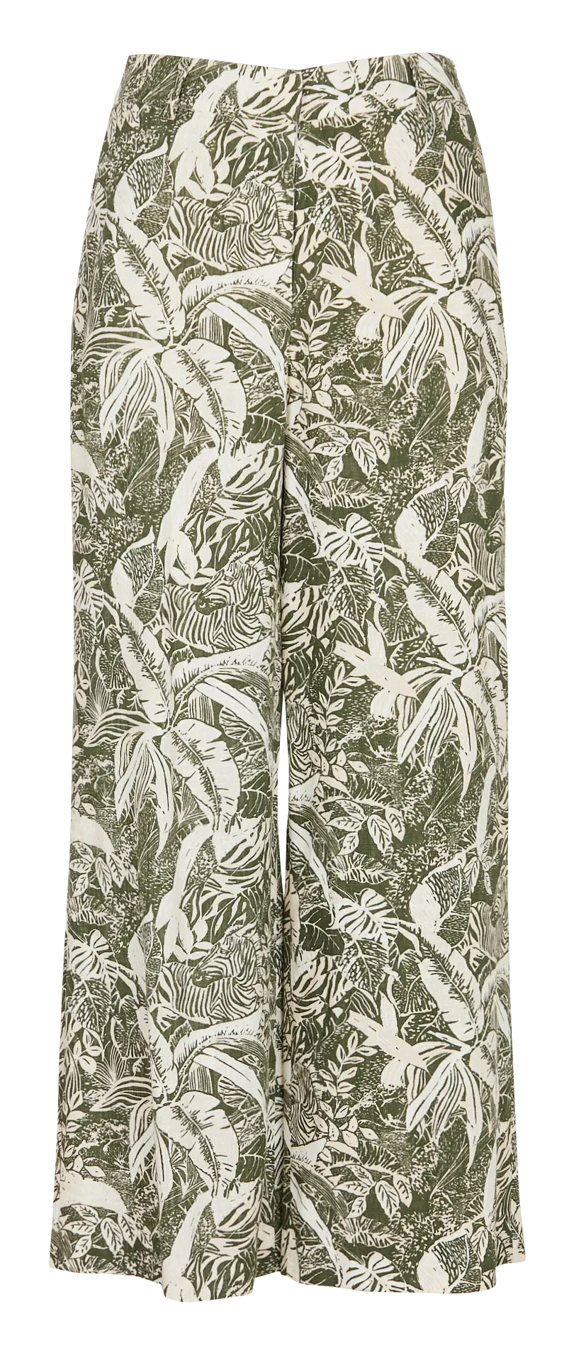 Pantalon large taille haute Vert 241P-PANDA2