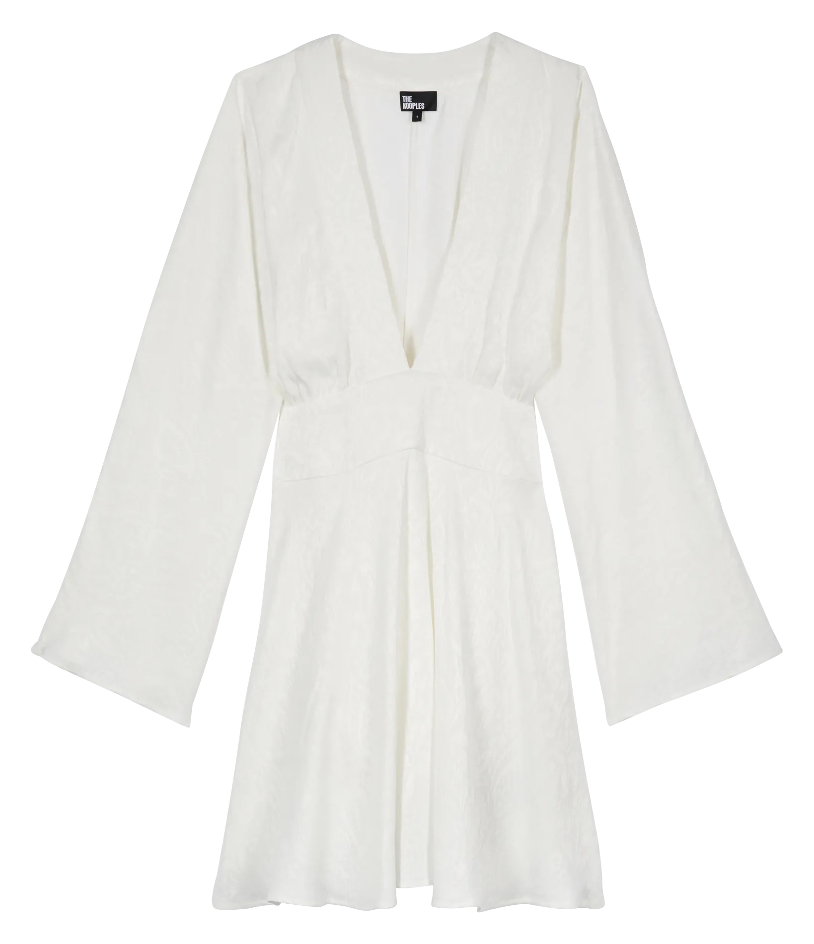 Robe courte jacquard Blanc