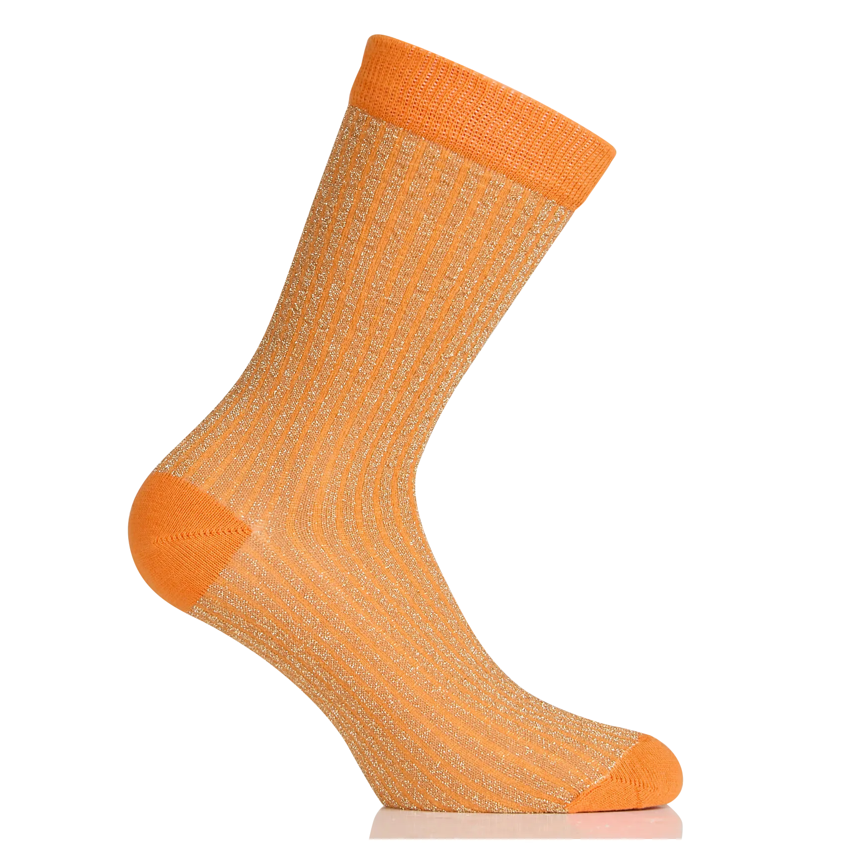Chaussettes en coton mélangé à paillettes Orange SAM