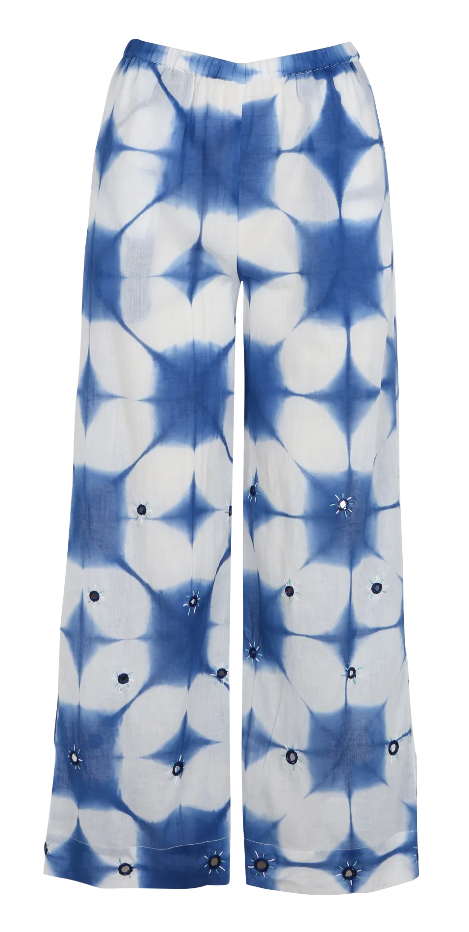 Pantalon large imprimé en coton Bleu CRAMP