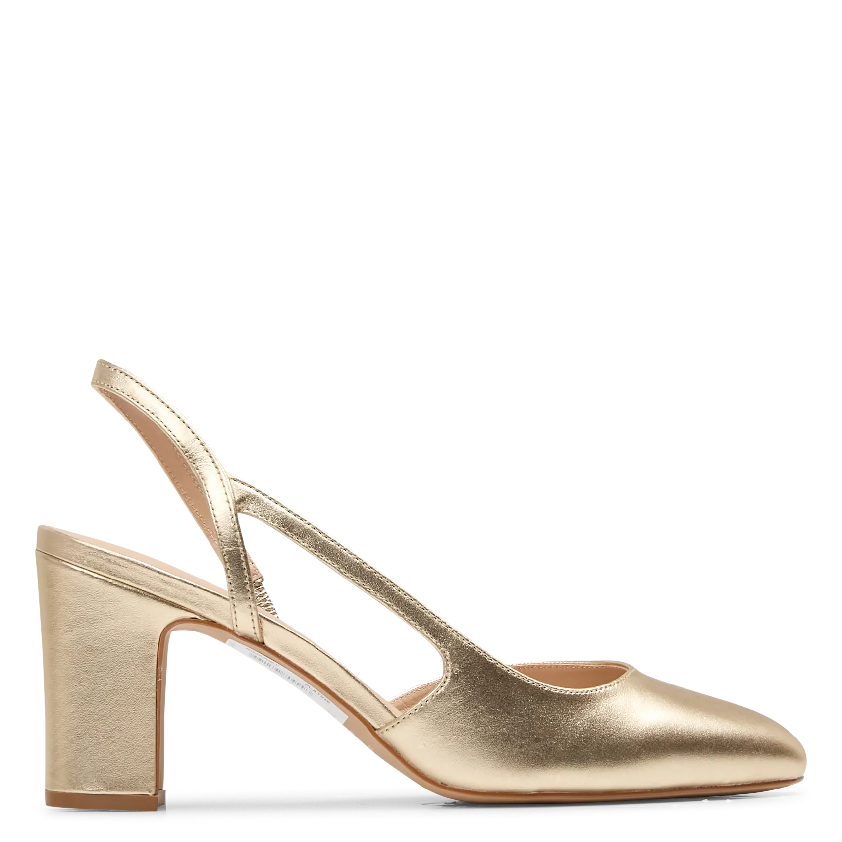 Sandales à talon en cuir Doré RIMA