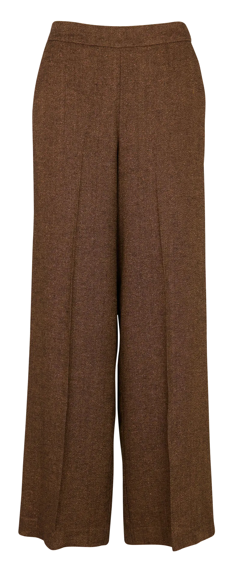 Pantalon évasé taille haute Marron PUEBLO