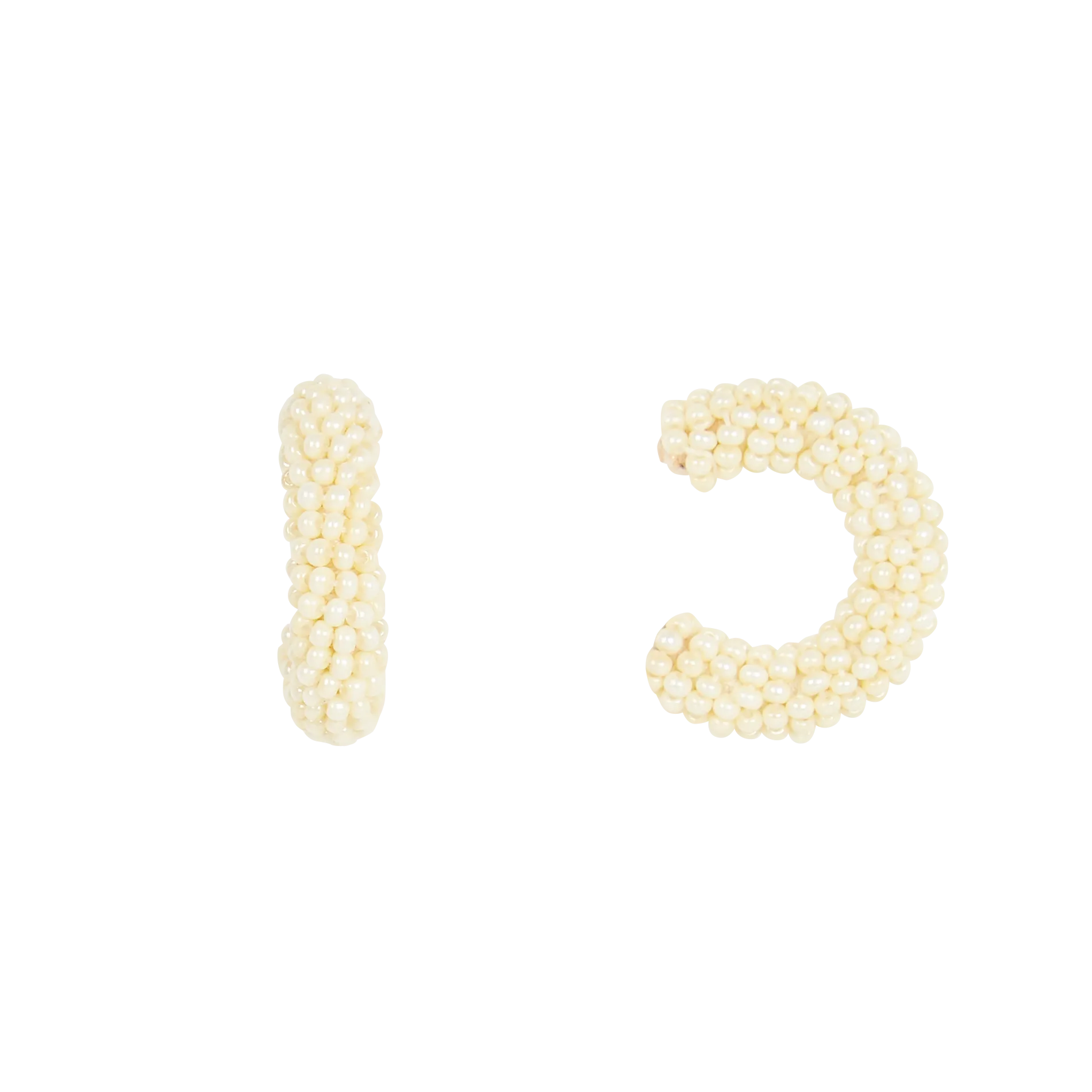 Créoles à perles Blanc POLINA