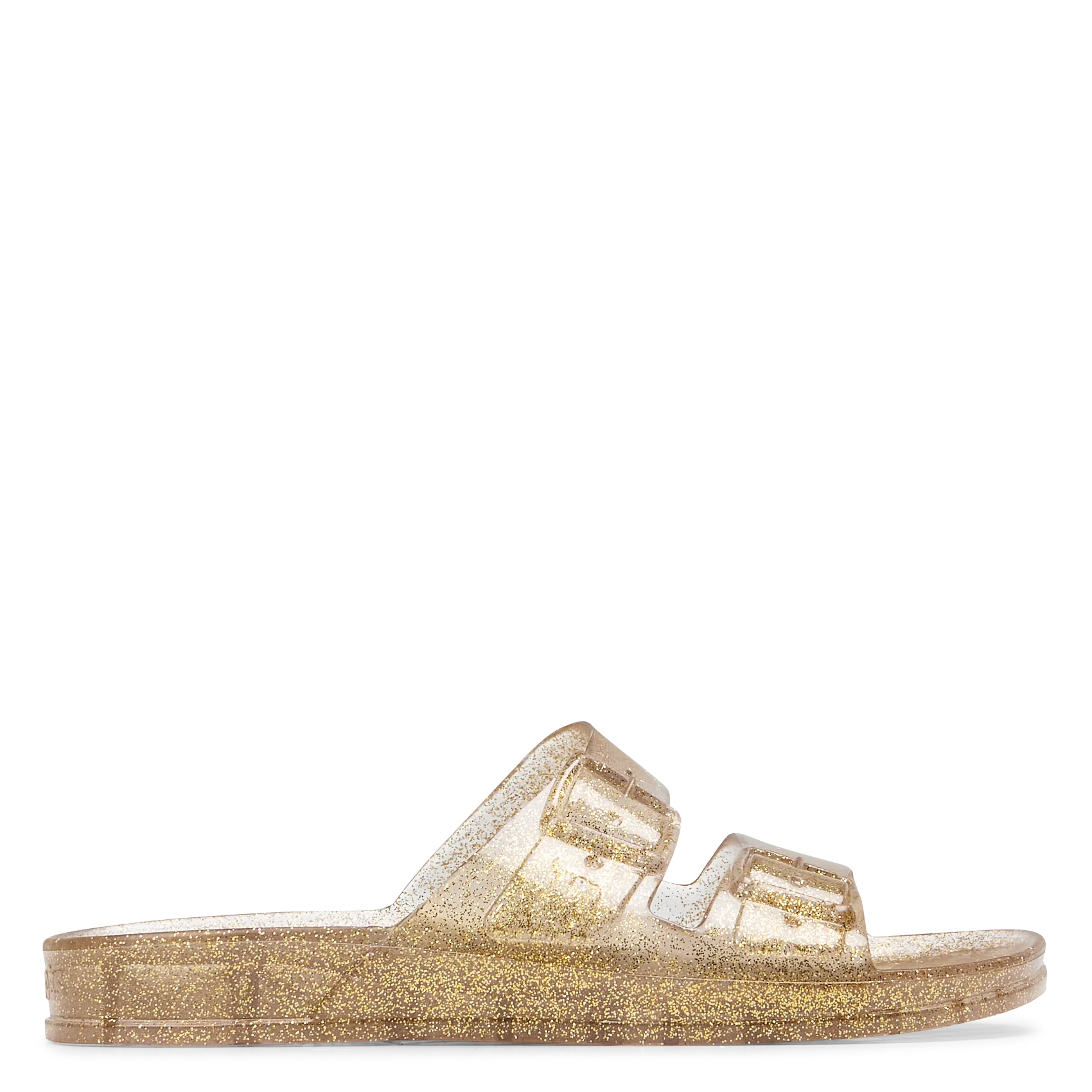 Sandales plates à paillettes Doré ANJO