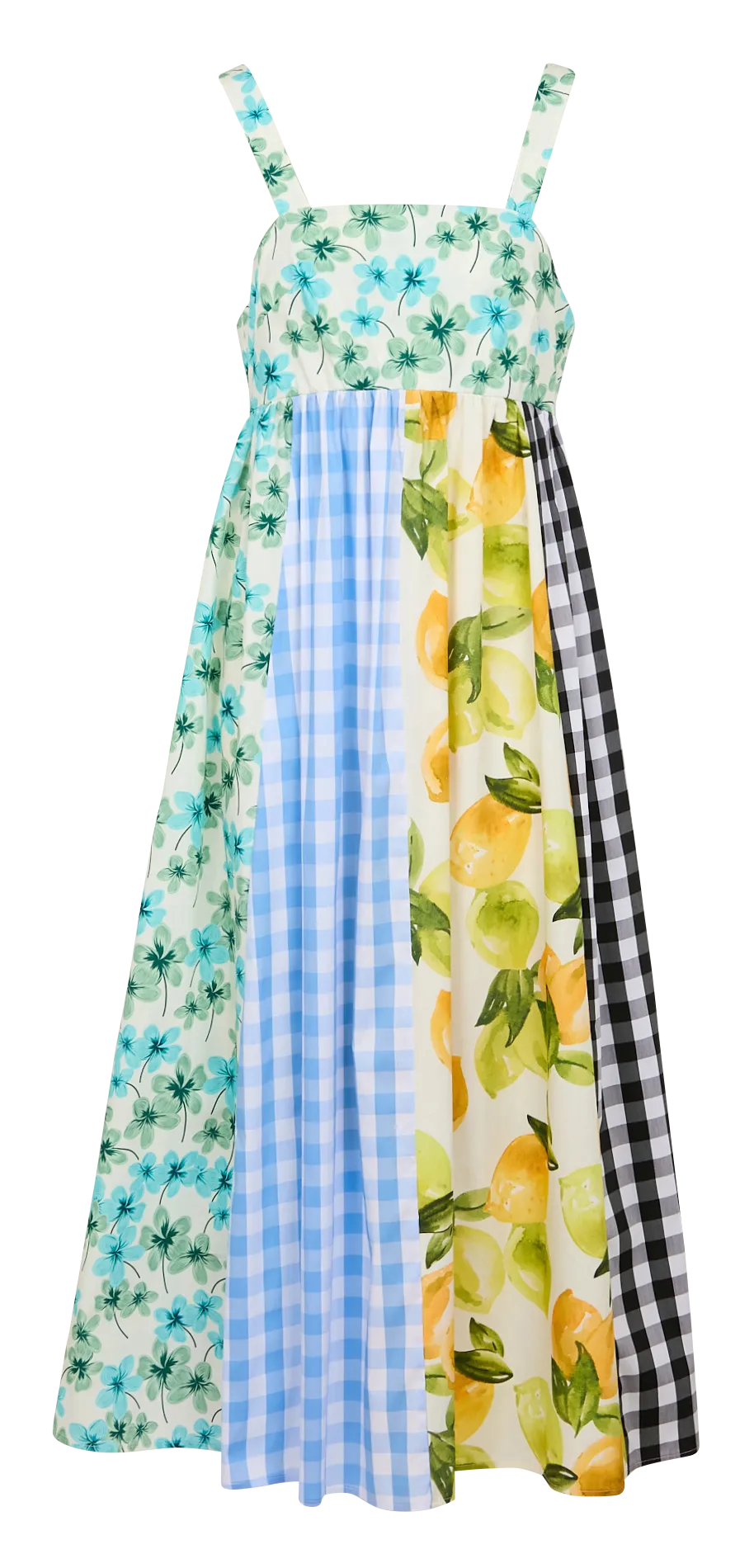 Robe longue ample en coton Multicolore