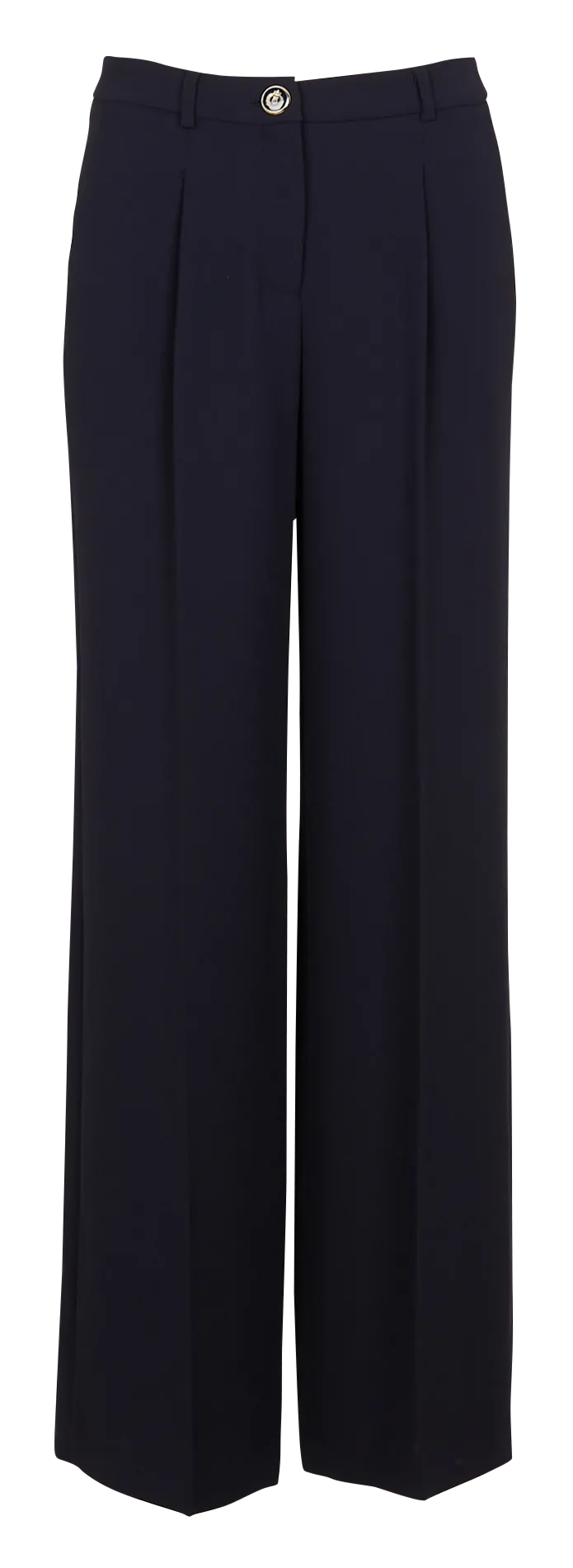 Pantalon large en crêpe fluide Bleu PLEYEL
