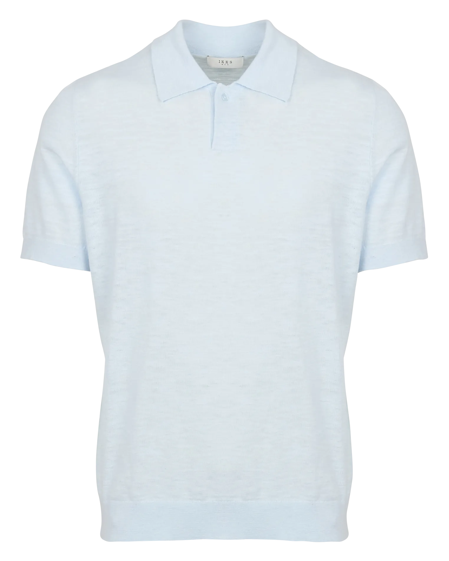 Polo manches courtes en coton mélangé Bleu