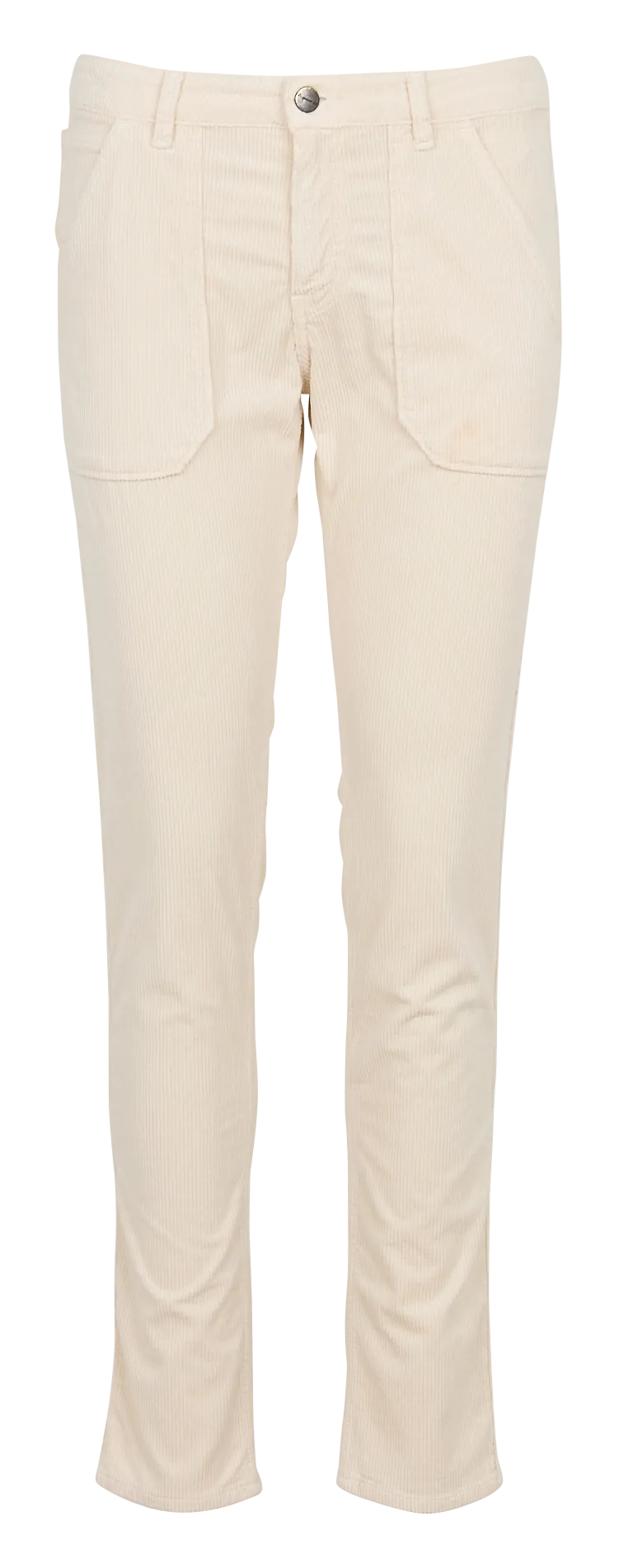 Pantalon slim en velours côtelé Blanc PIERCE