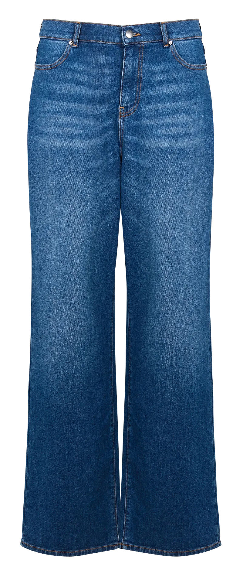 Jean large en denim délavé Bleu DAWN