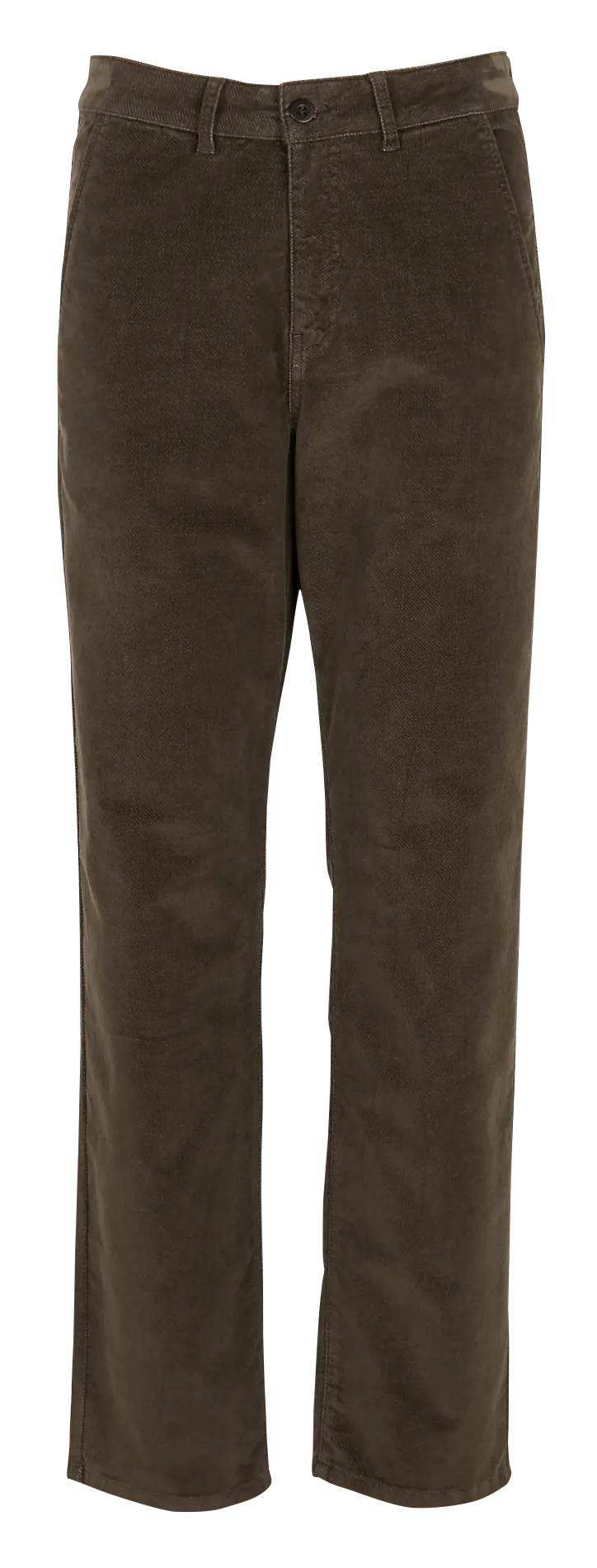 Pantalon droit en velours de coton mélangé Vert DICKENS