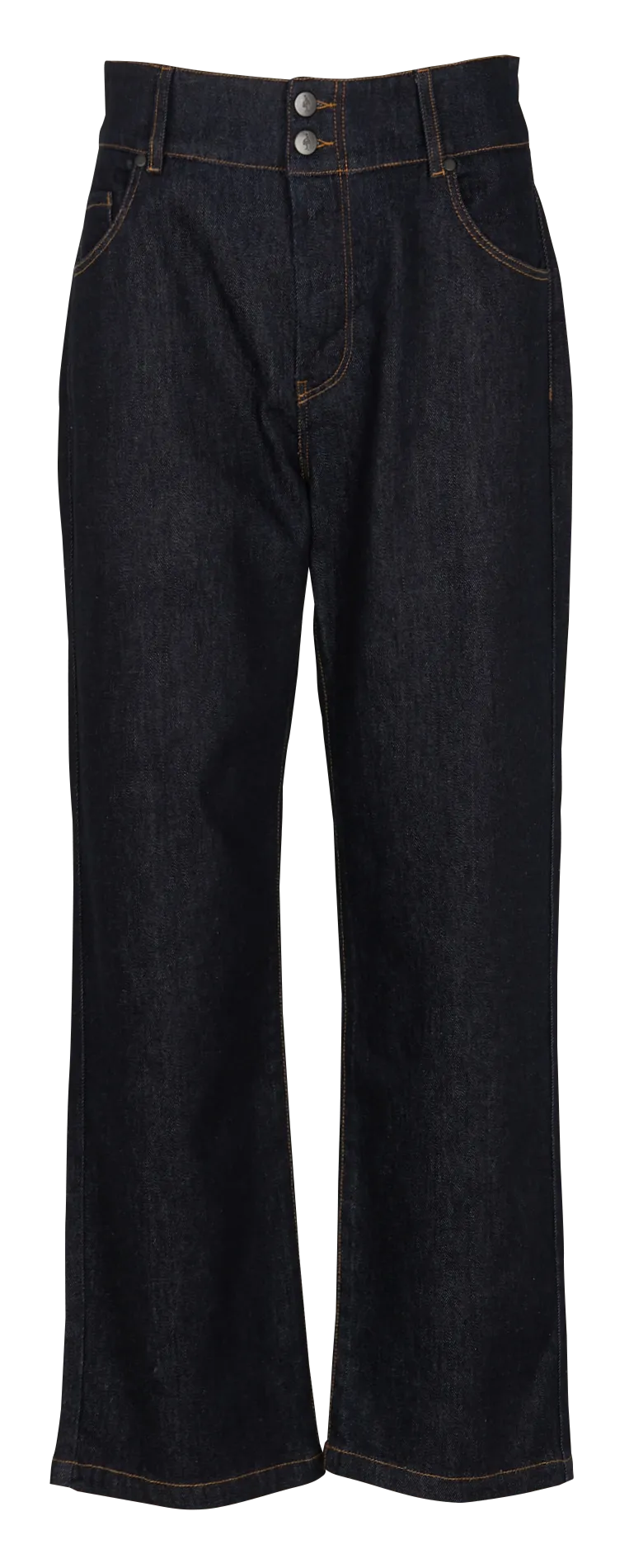 Jean large taille haute en coton stretch Bleu LE JILL