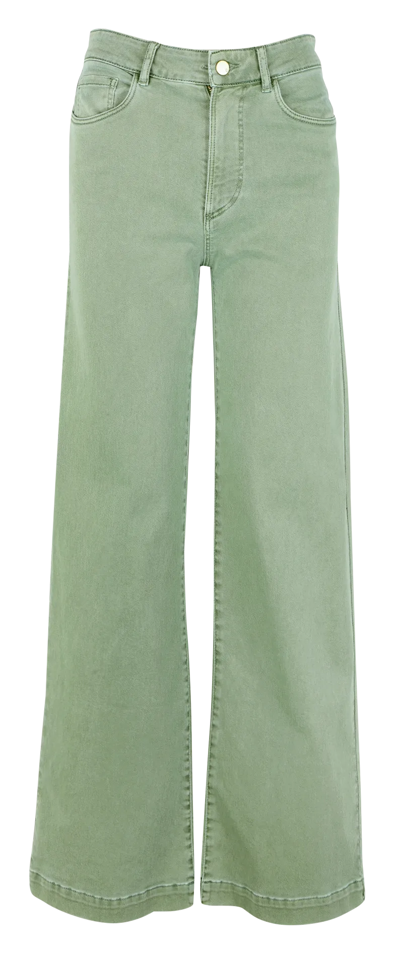 Jean boyfriend taille haute en coton Vert