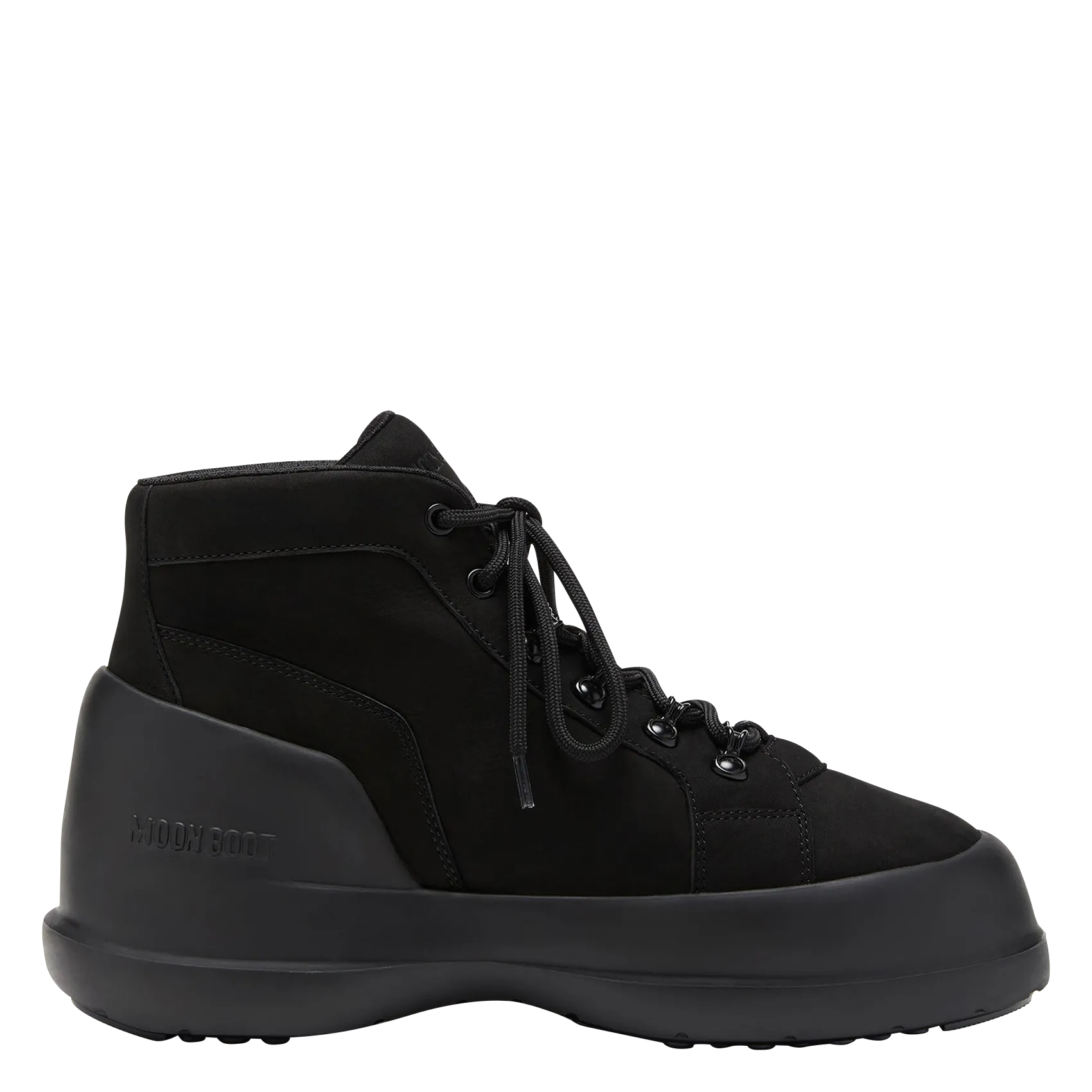 Boots à lacets en cuir velours Noir MB LUNA