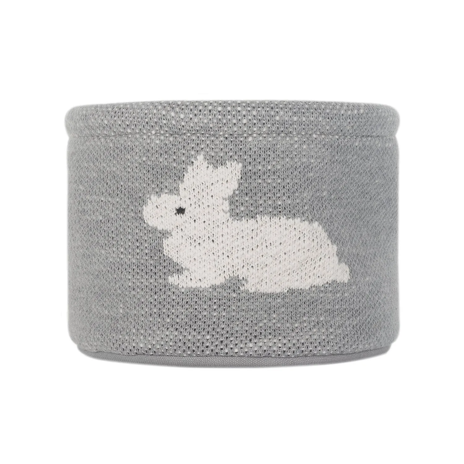 Petit panier de rangement en coton Gris