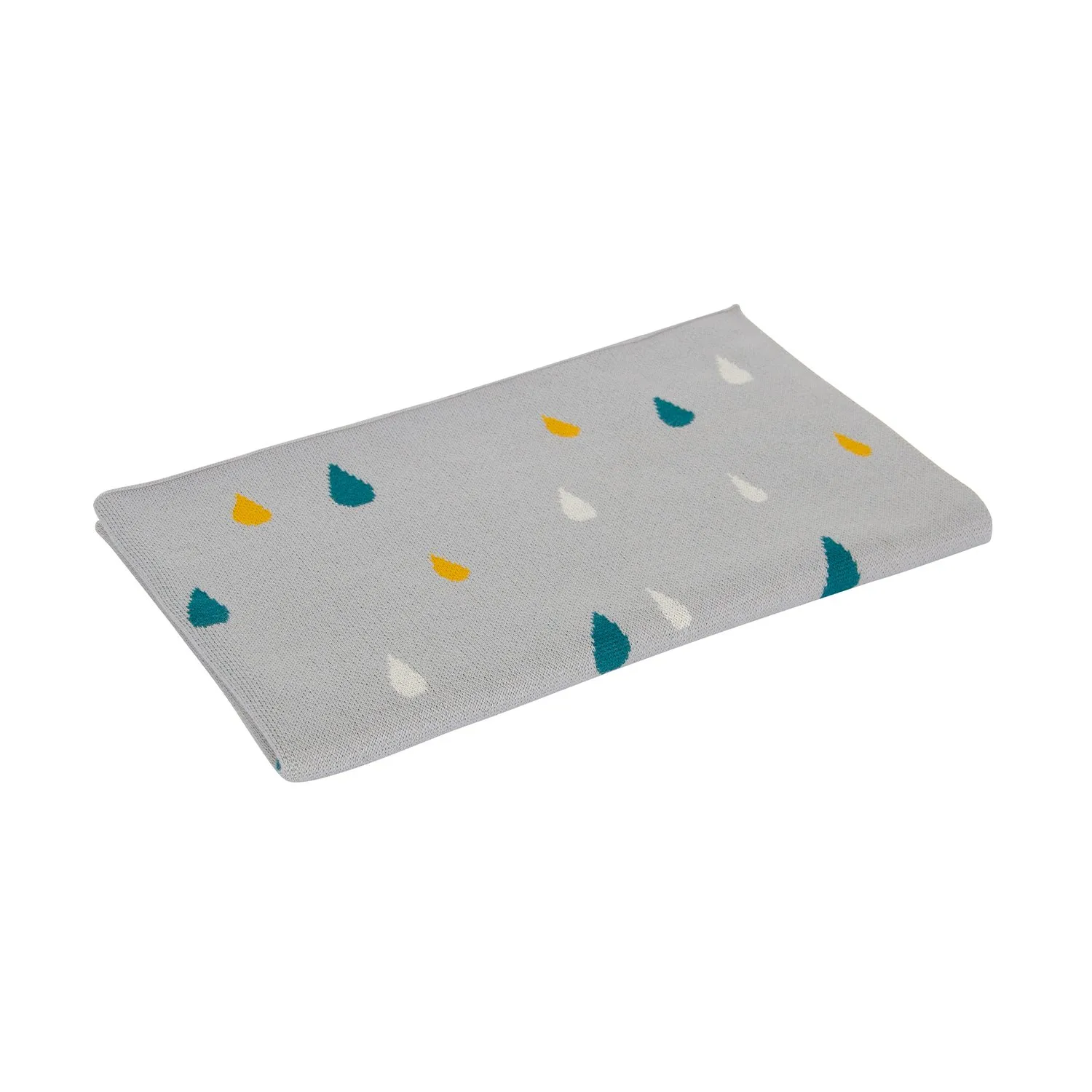 Couverture bébé tricotée ultra-douce 100% coton Jaune