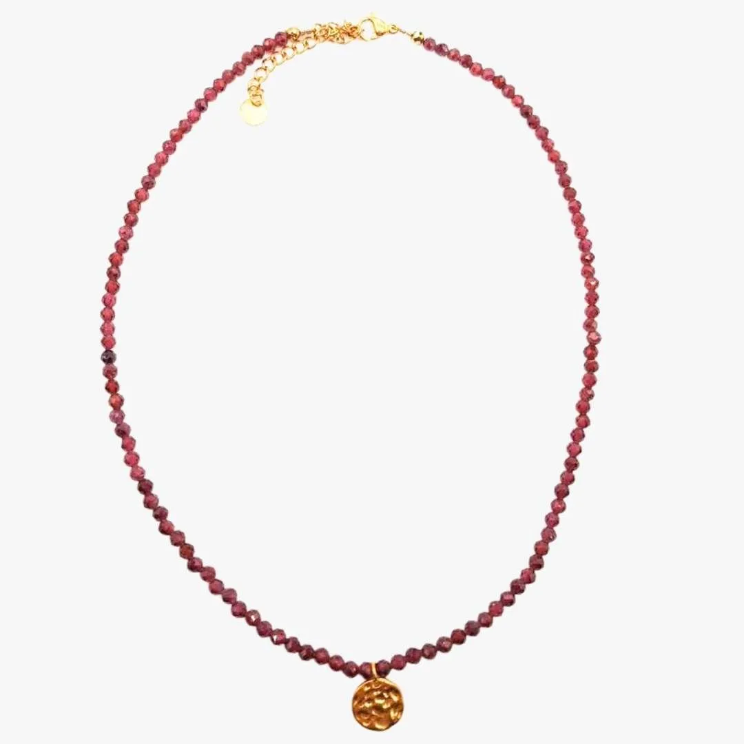 Collier grenat Rouge MIREILLE
