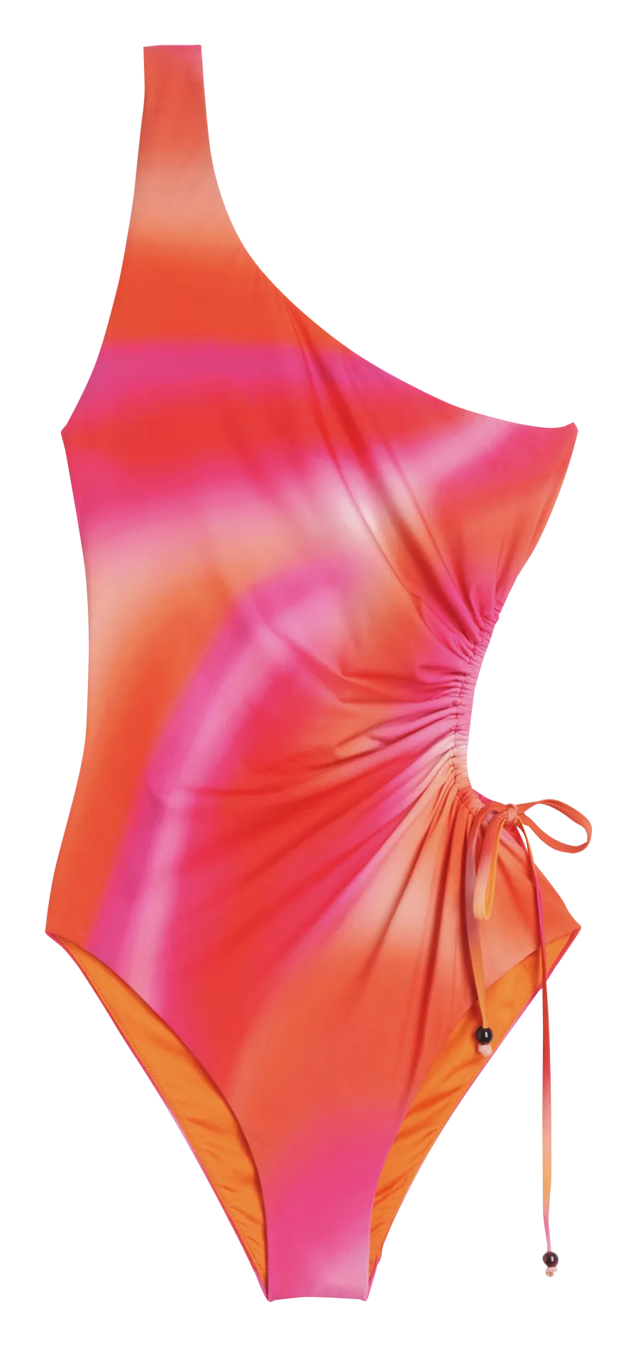 Maillot de bain asymétrique imprimé Multicolore AMBRE