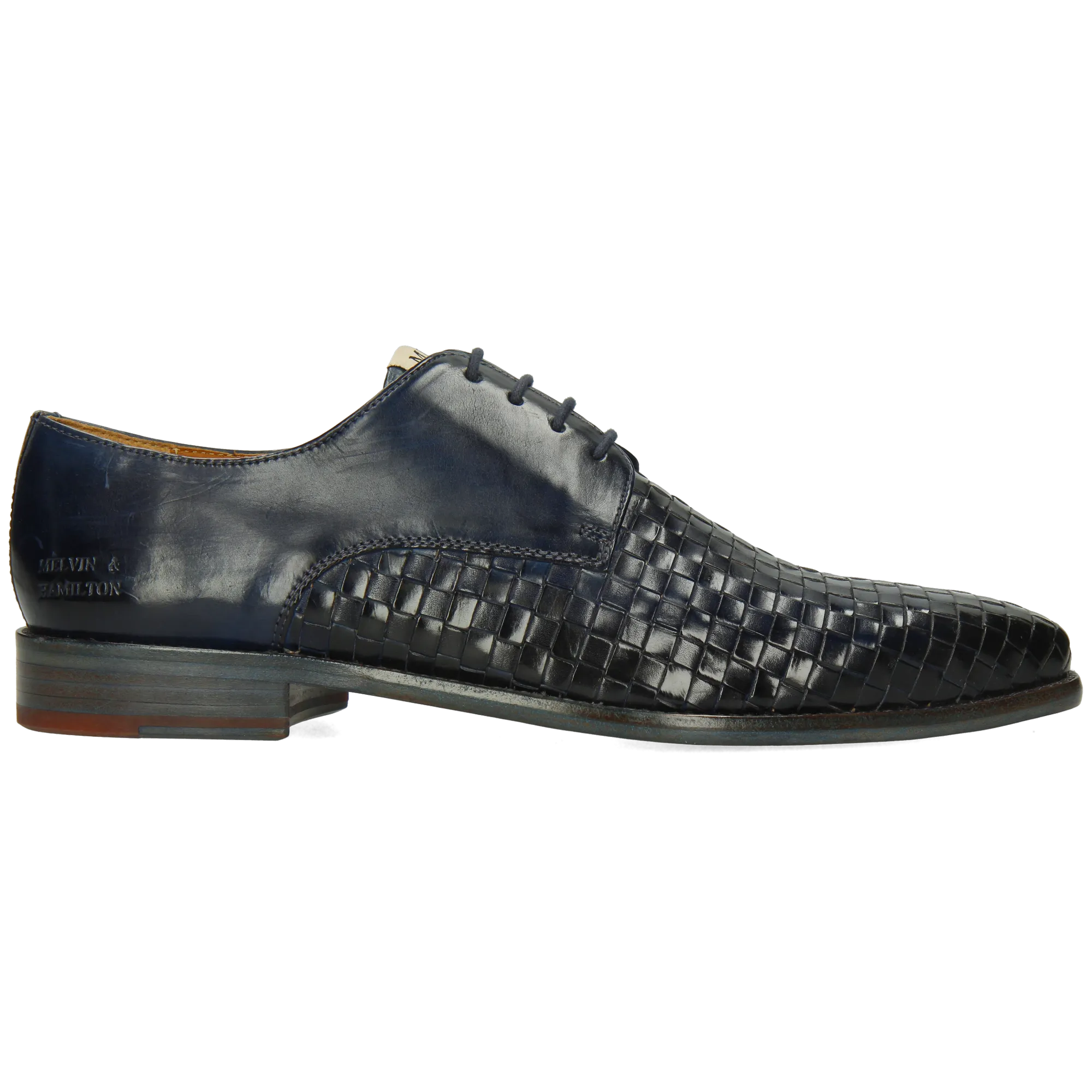 Derbies en cuir Bleu DYLAN 5