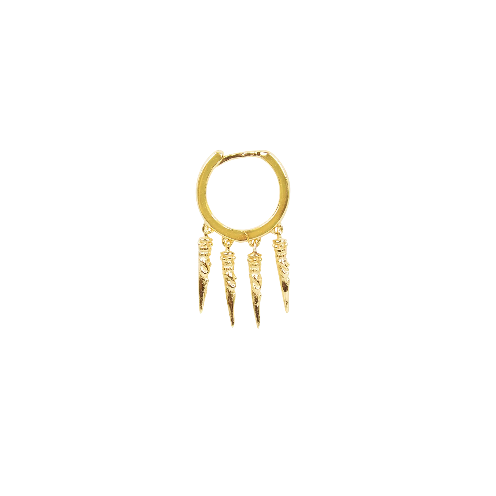 Boucle d'oreille unique en argent Doré OKINAWA