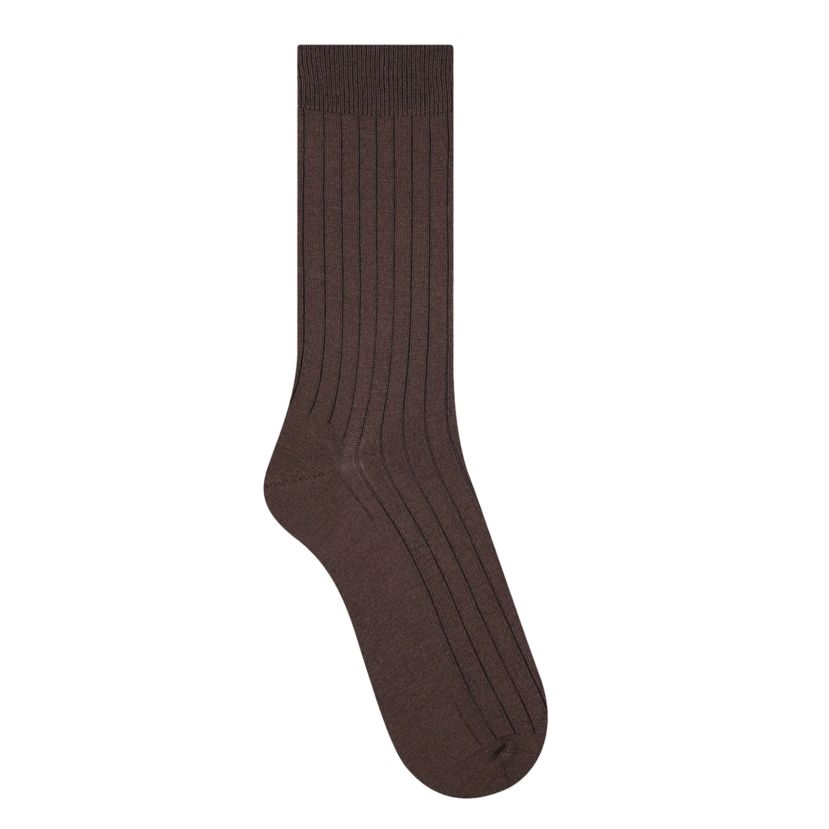 Chaussettes hautes en laine mélangée Marron