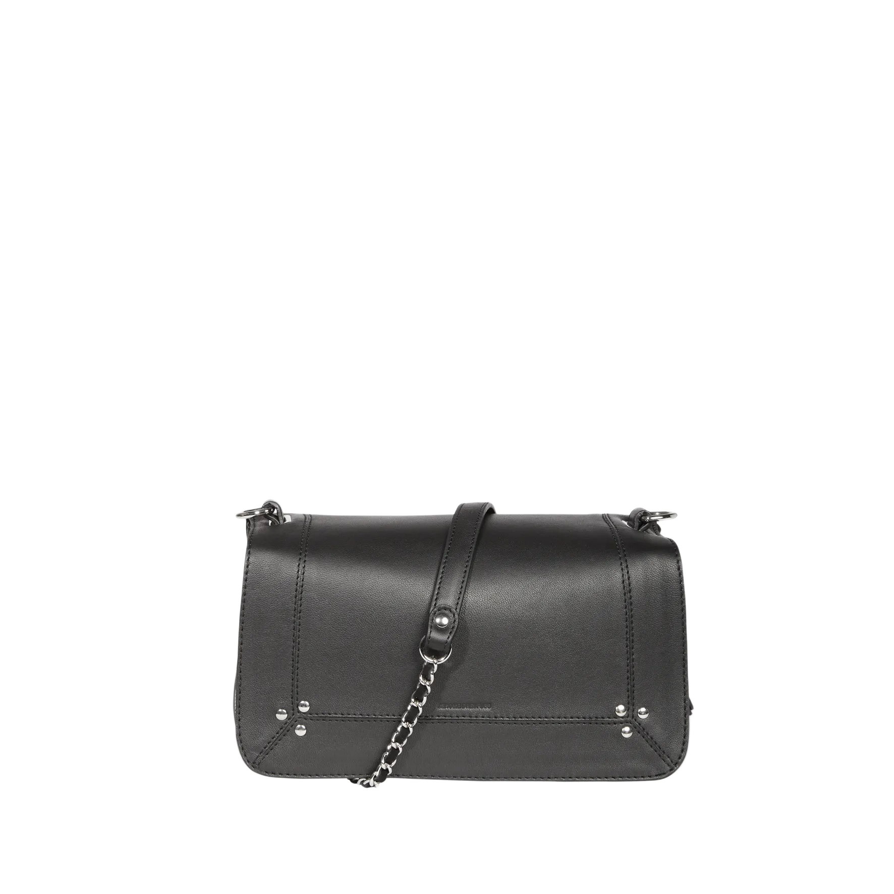 Sac bandoulière en cuir Noir BOBI