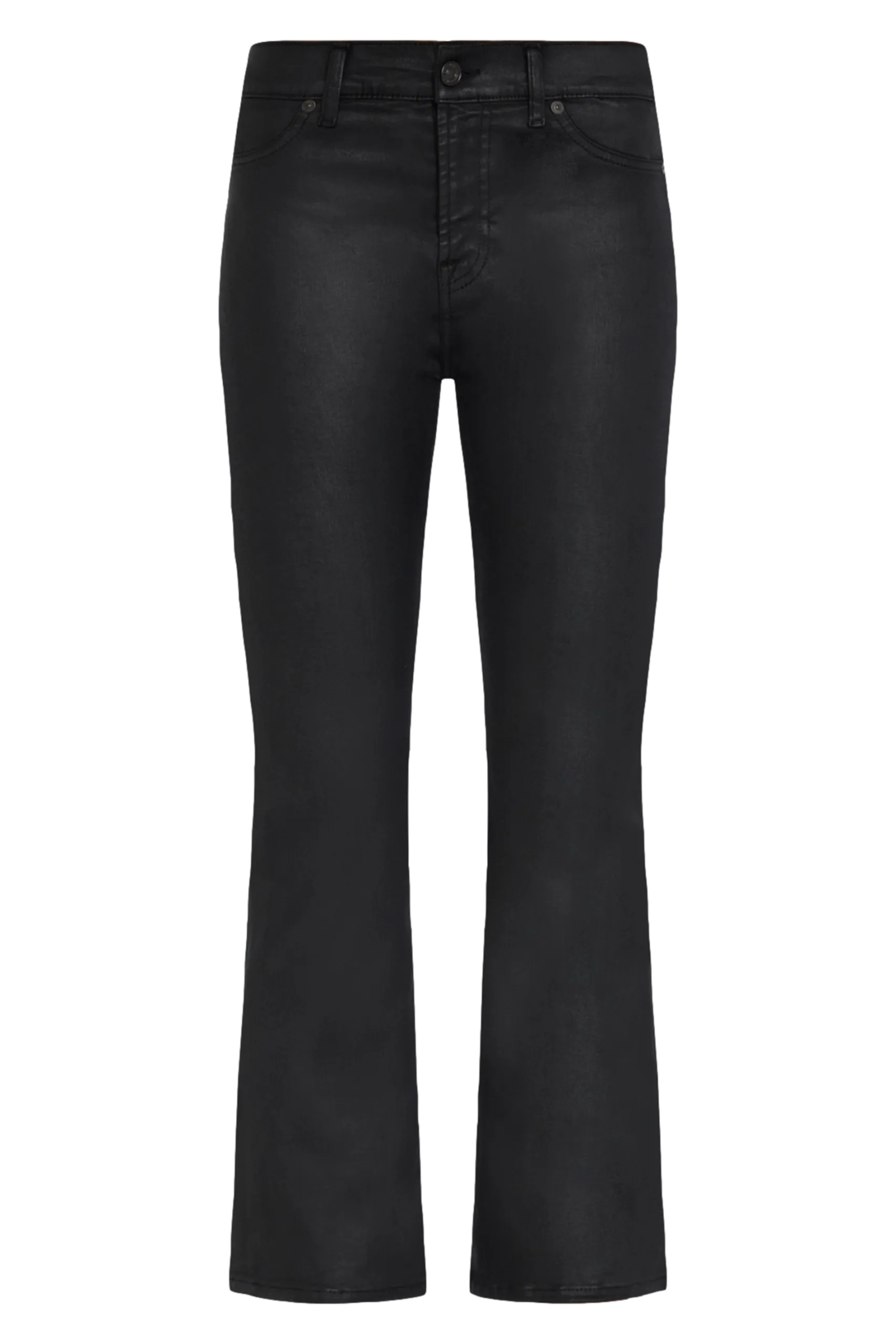 Jean flare en coton mélangé Noir DAISY