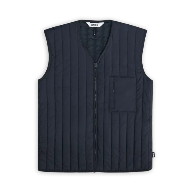 Veste col V droite matelassée Bleu BANJA