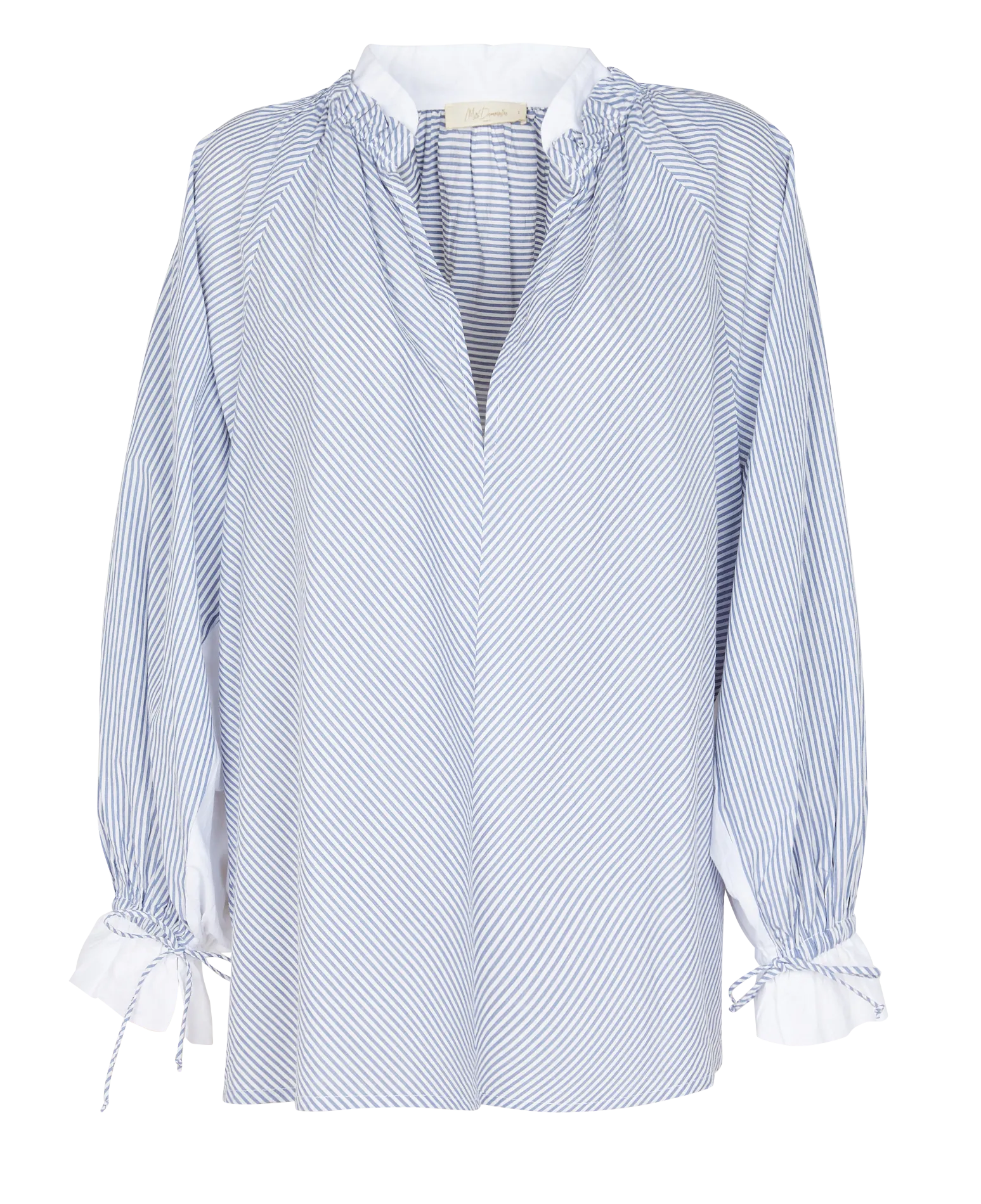 Top ample col V en coton Gris WALLY