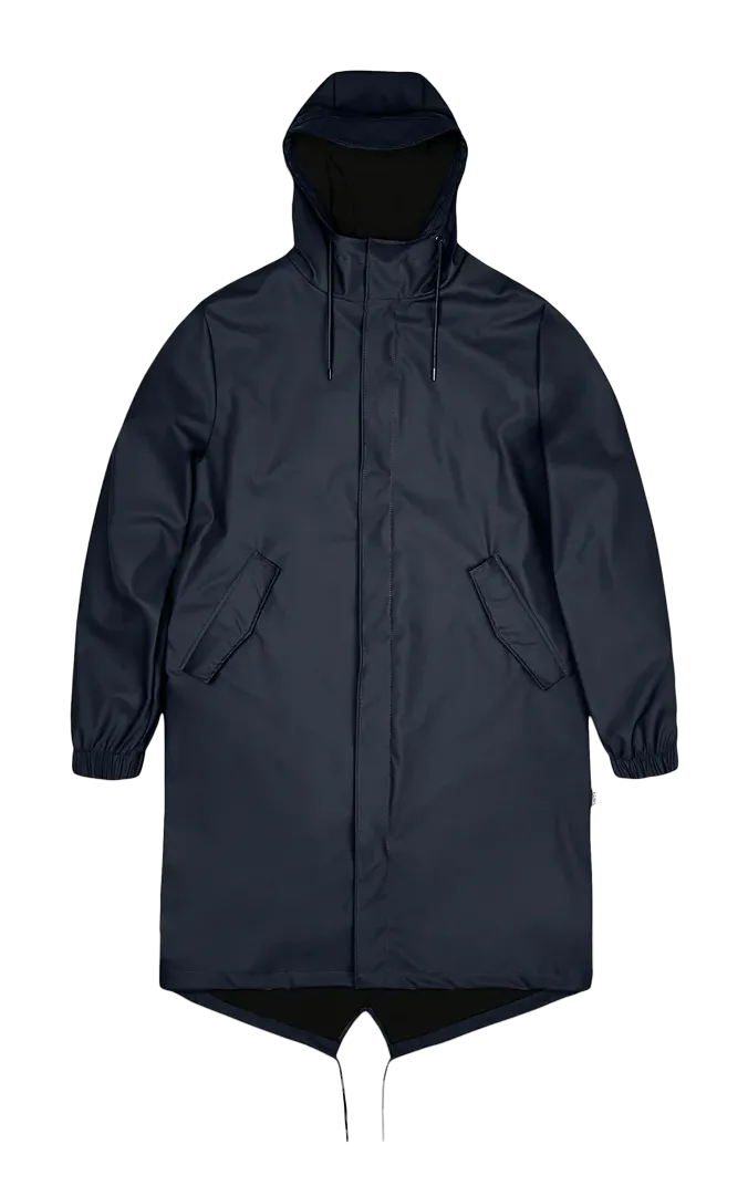 Parka imperméable à capuche Bleu