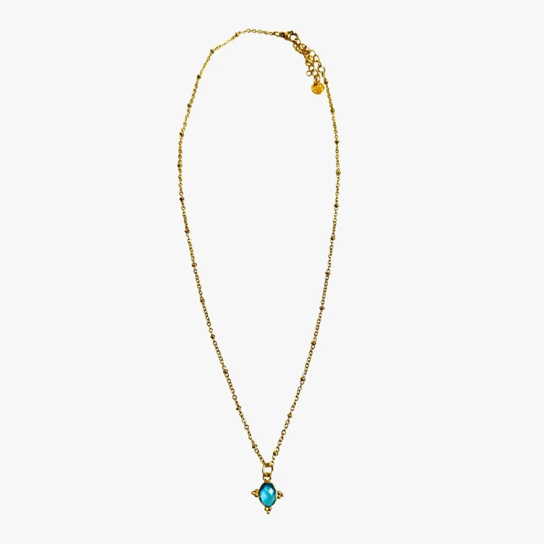 Collier apatite Bleu PRAYAN