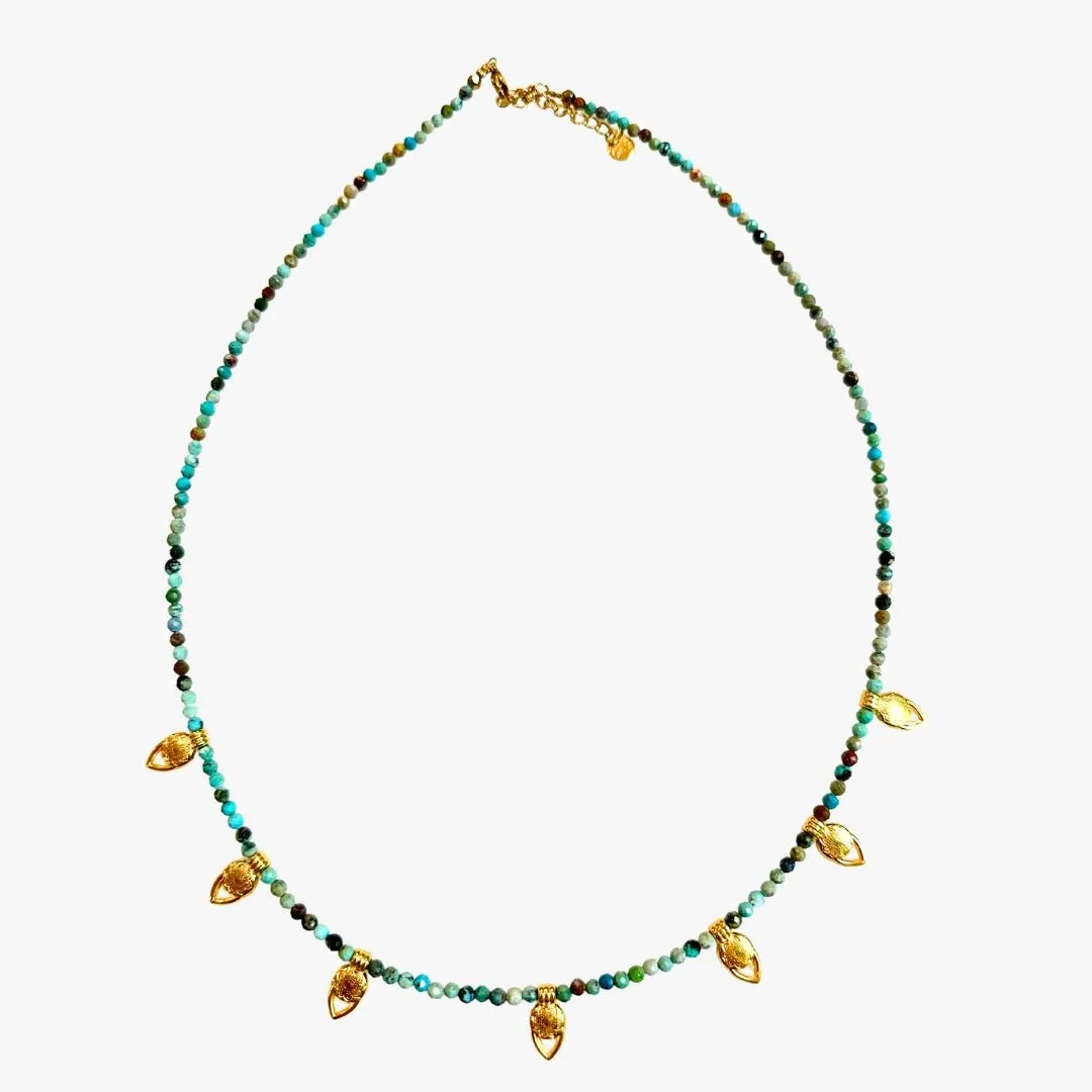 Collier pierres naturelles Bleu SAFAR