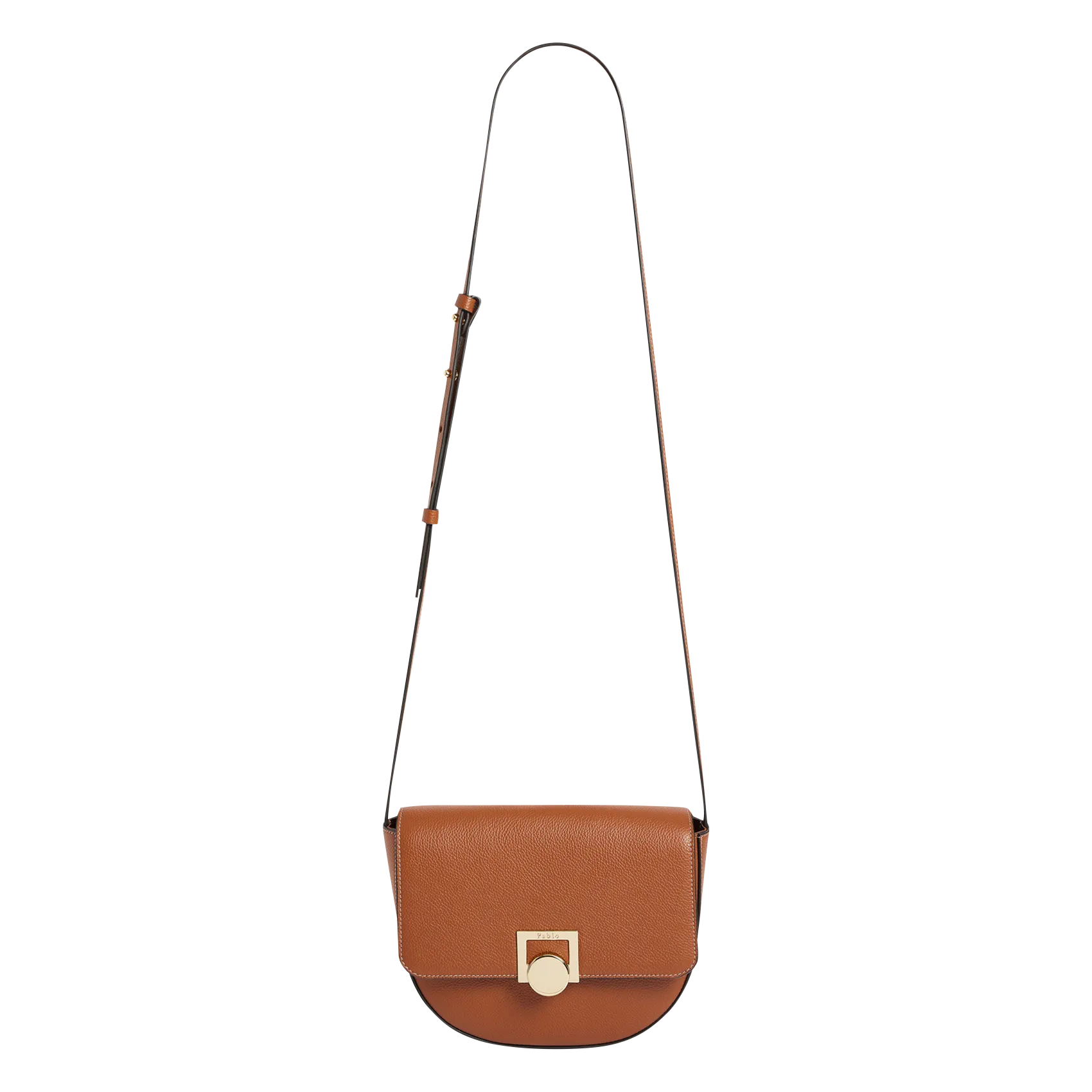 Sac besace en cuir Marron LOUISE