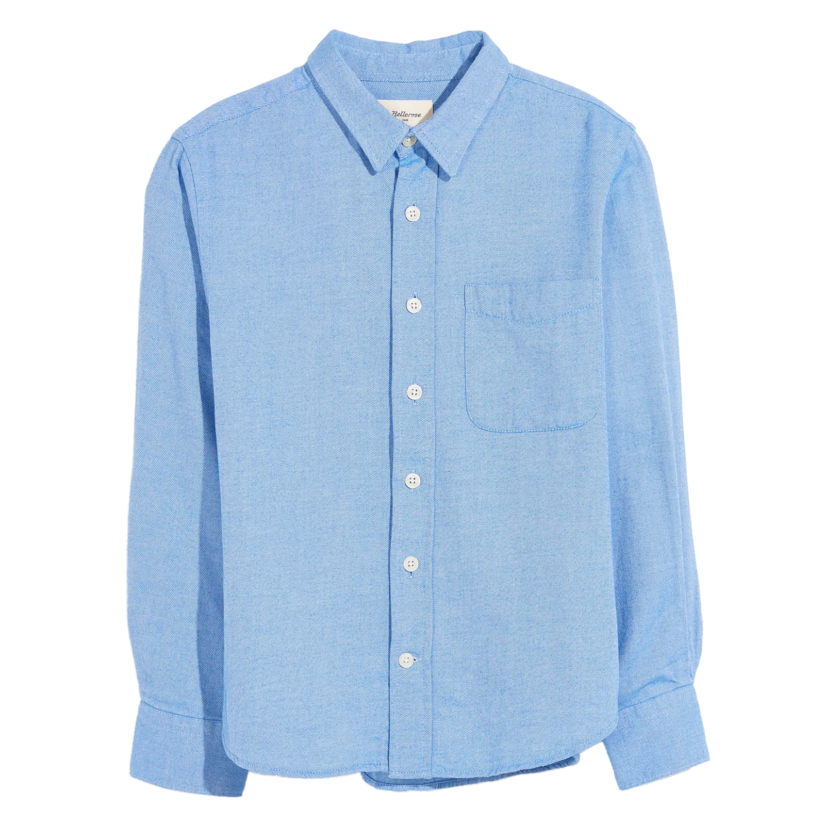 Chemise col classique en coton Bleu GANIX